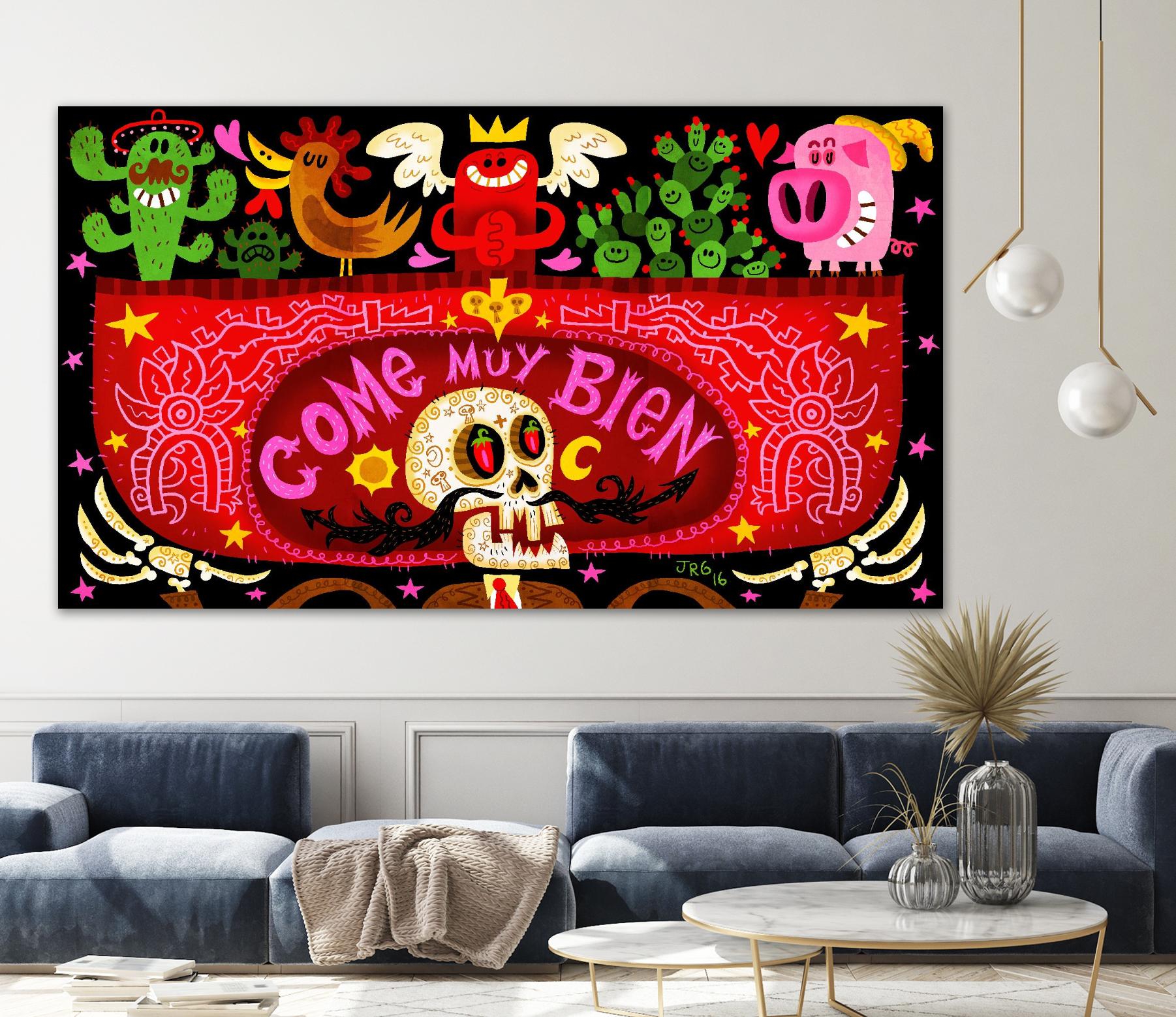 Come Muy Bien by Jorge R. Gutierrez on GIANT ART - multicolor ethnic; urban/pop surrealism