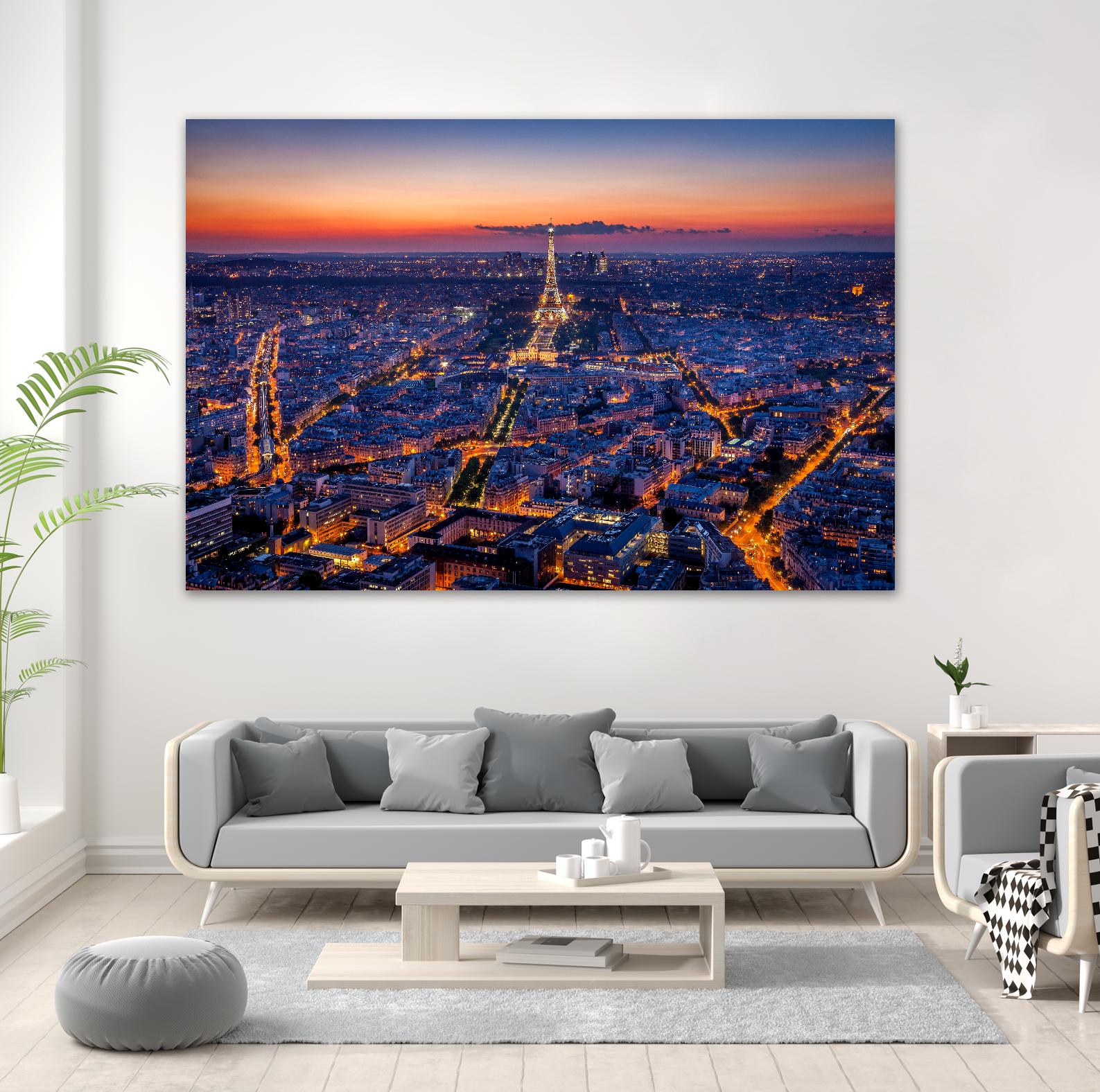 City Lights by H.J. Herrera on GIANT ART - orange city scene