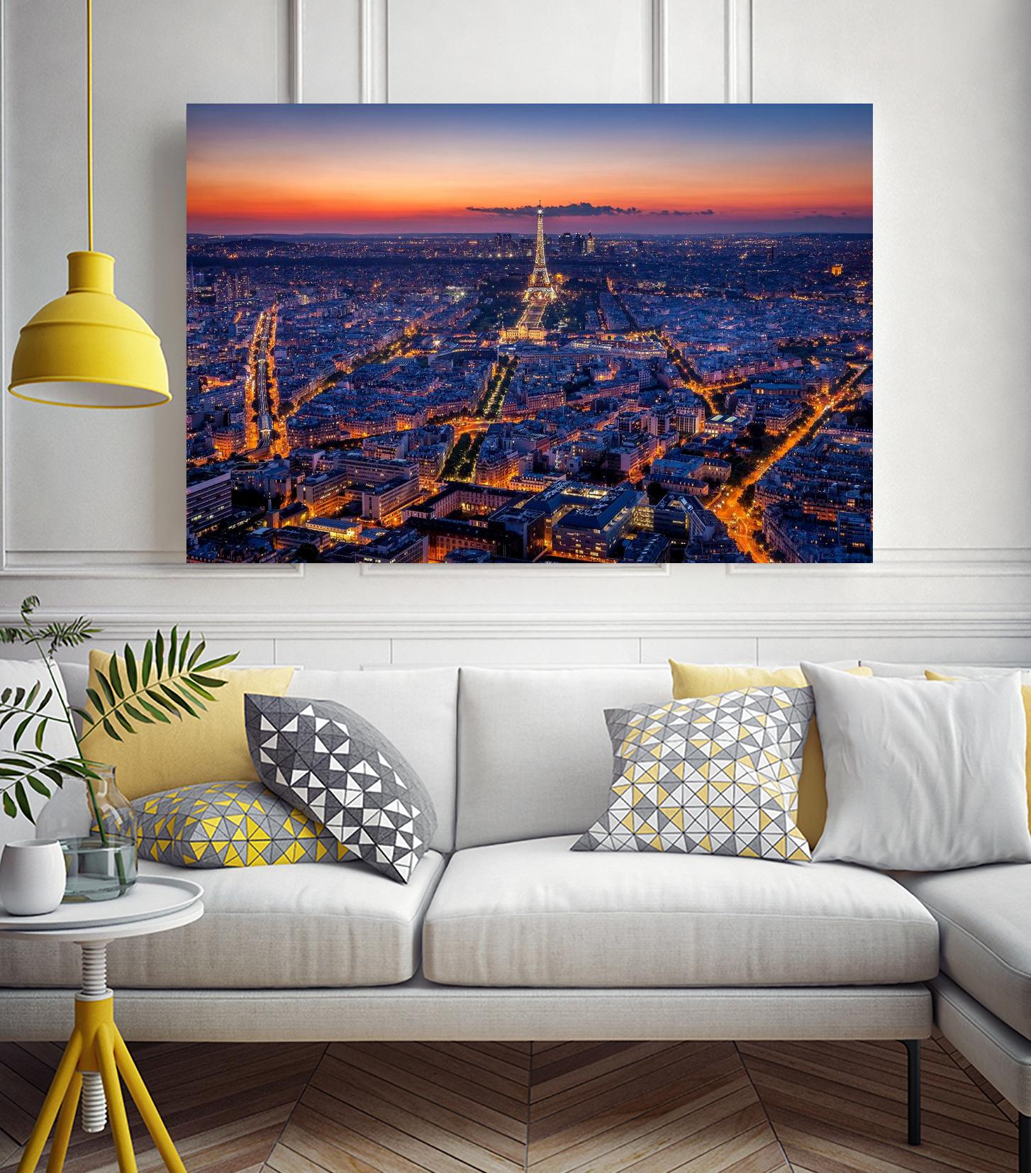 City Lights by H.J. Herrera on GIANT ART - orange city scene