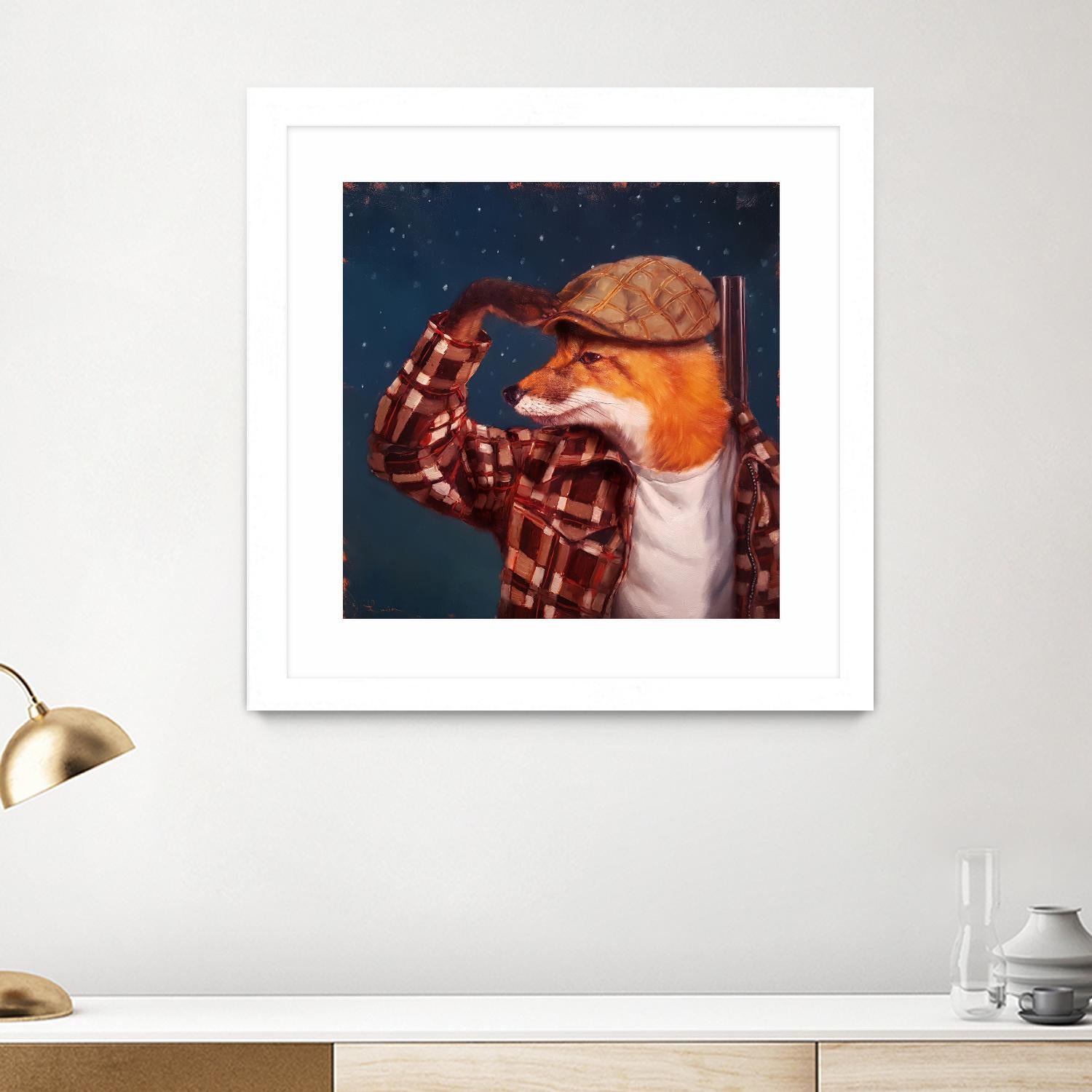 Fox Hunt by Lucia Heffernan on GIANT ART - multicolor urban/pop surrealism; animals