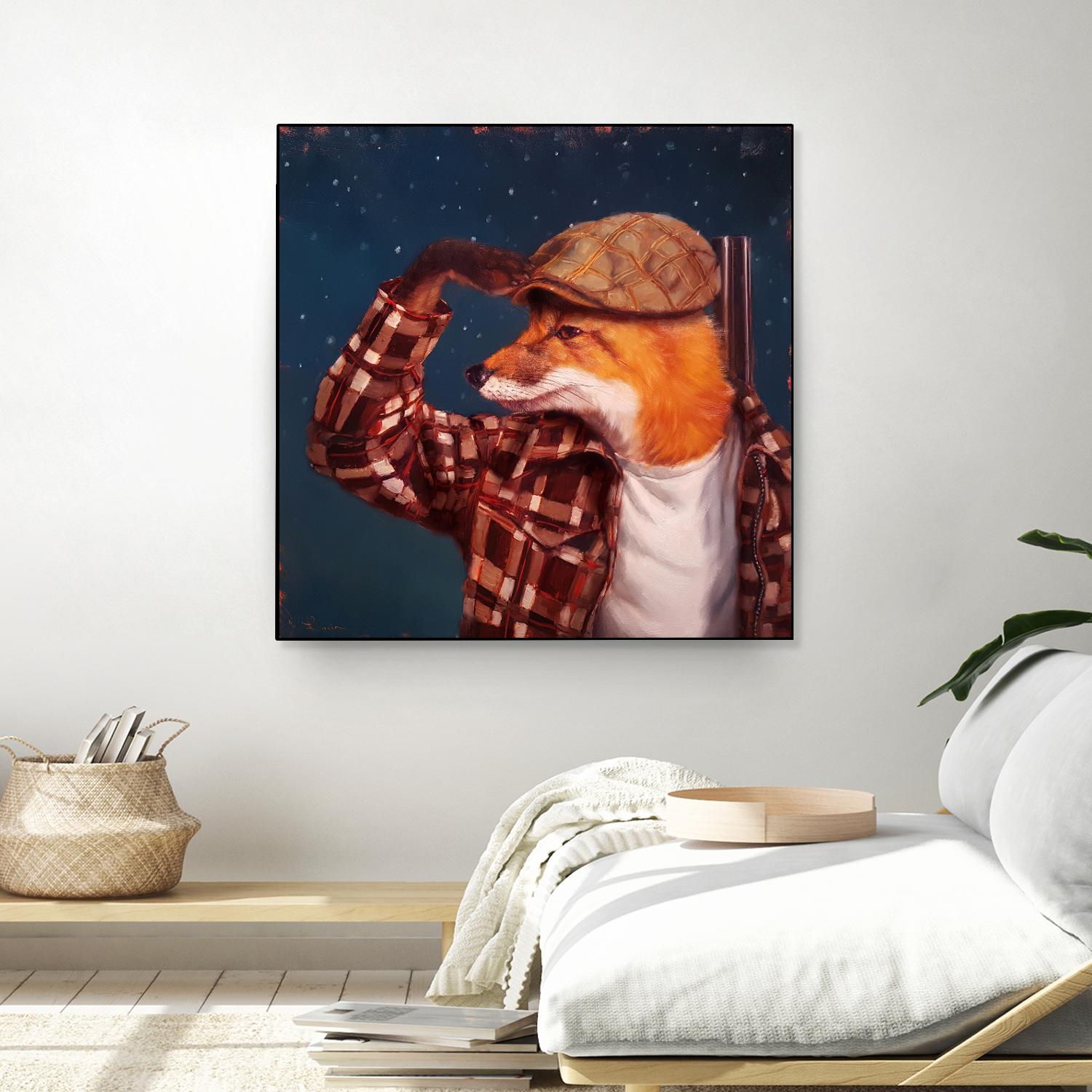 Fox Hunt by Lucia Heffernan on GIANT ART - multicolor urban/pop surrealism; animals