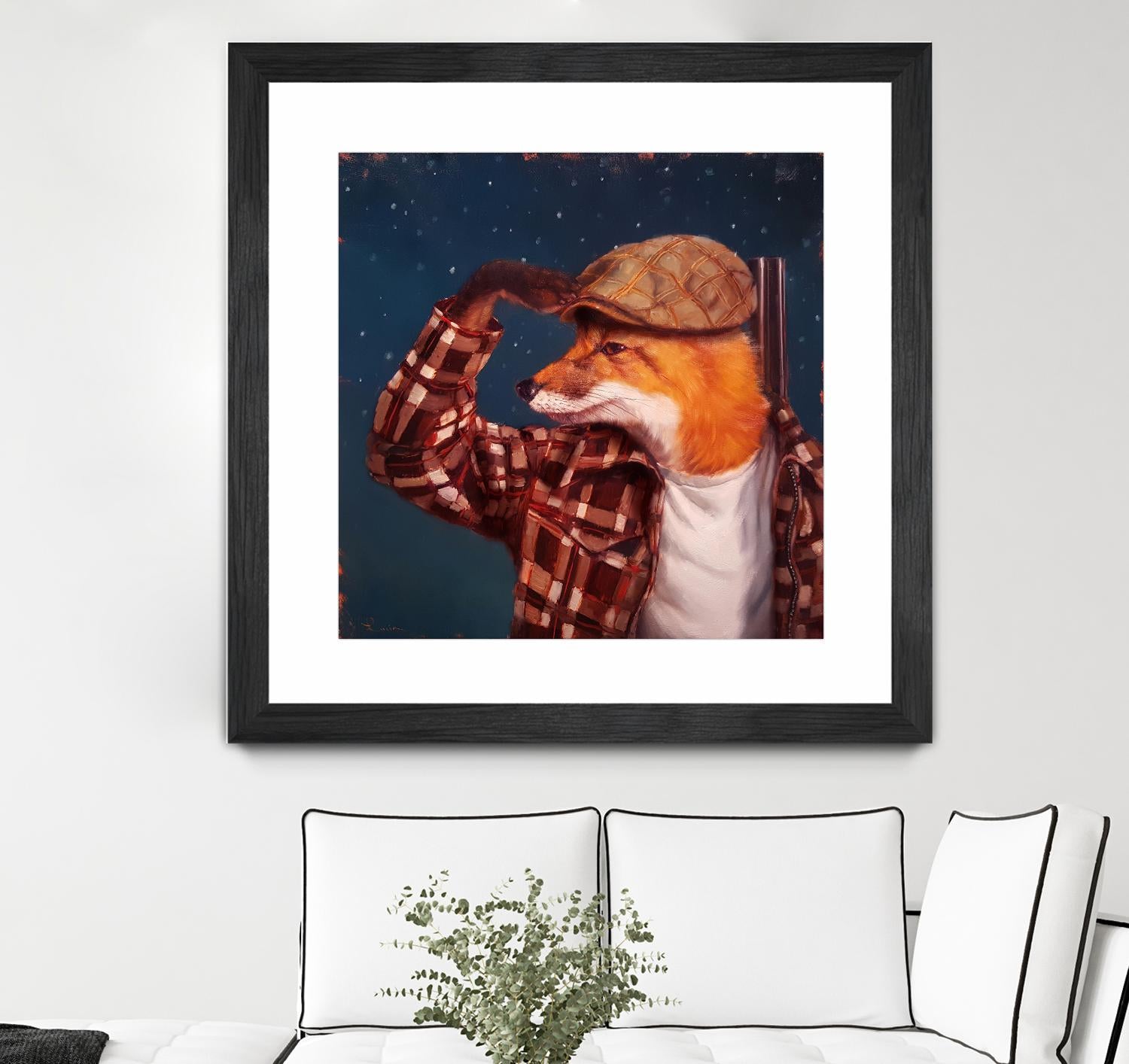 Fox Hunt by Lucia Heffernan on GIANT ART - multicolor urban/pop surrealism; animals