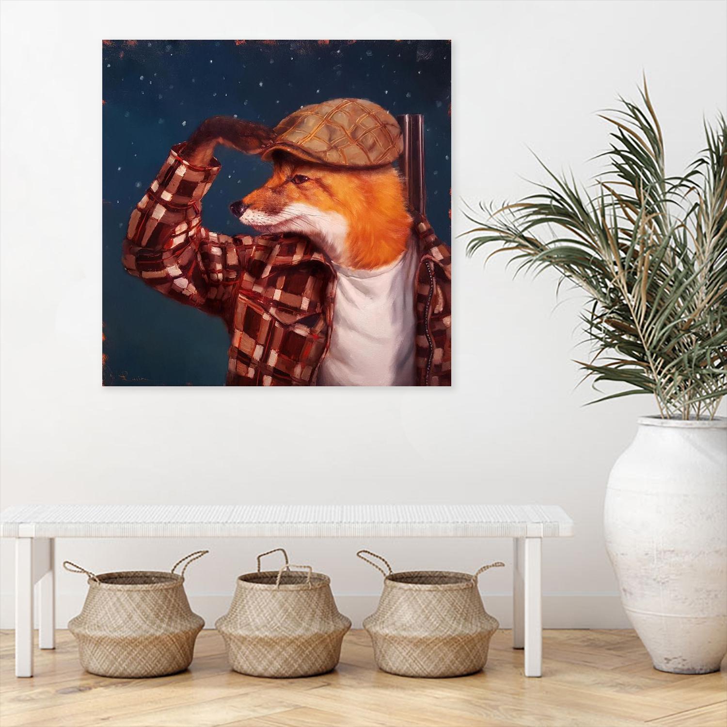 Fox Hunt by Lucia Heffernan on GIANT ART - multicolor urban/pop surrealism; animals