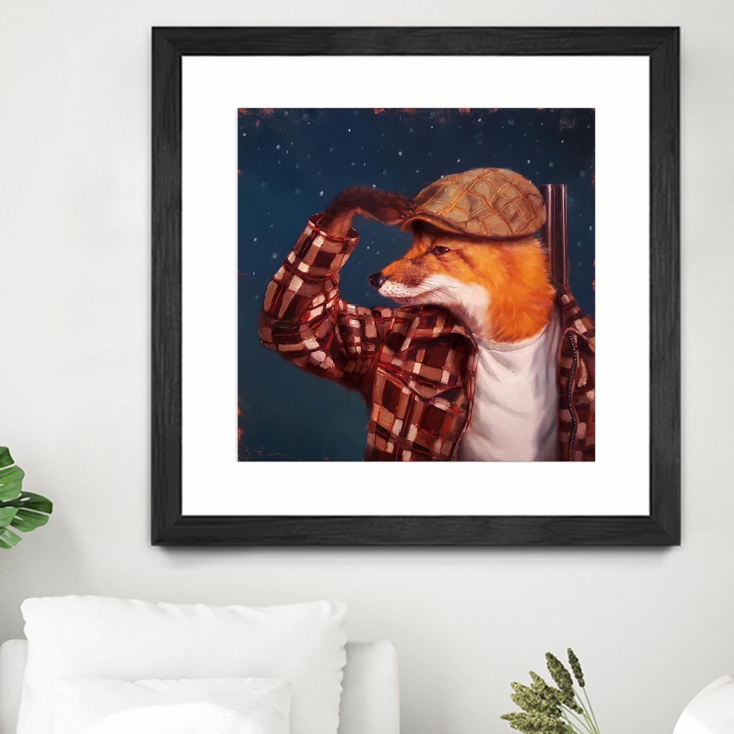 Fox Hunt by Lucia Heffernan on GIANT ART - multicolor urban/pop surrealism; animals