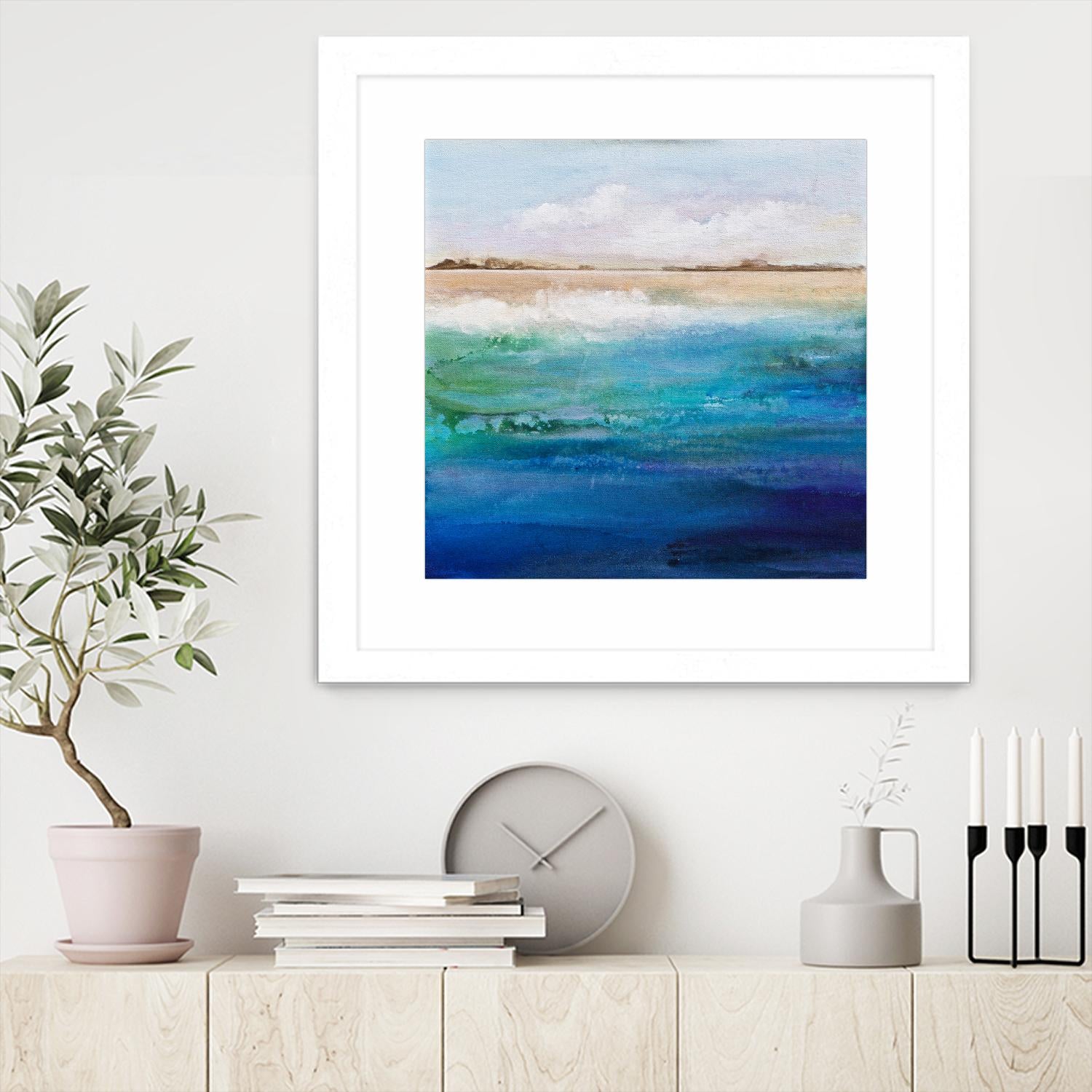 Shoreline by Karen Hale on GIANT ART - multicolor coastal; landscapes