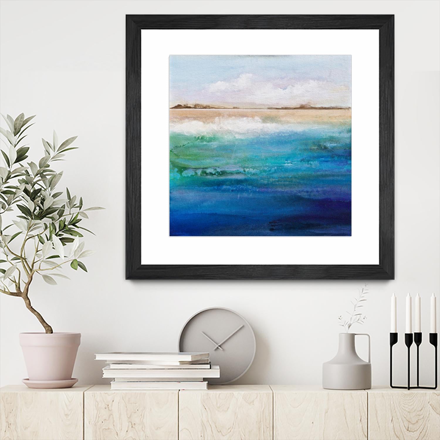 Shoreline by Karen Hale on GIANT ART - multicolor coastal; landscapes
