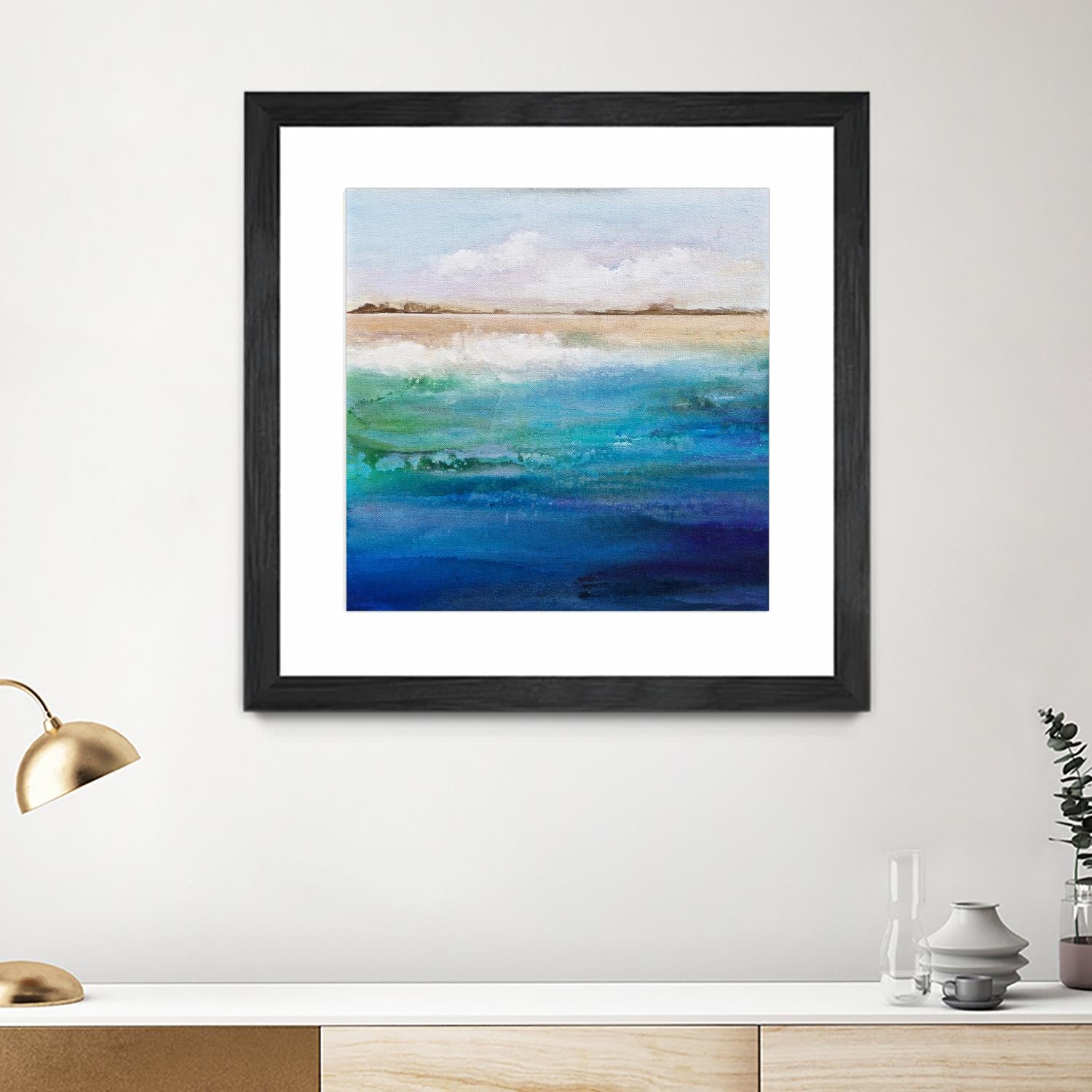 Shoreline by Karen Hale on GIANT ART - multicolor coastal; landscapes