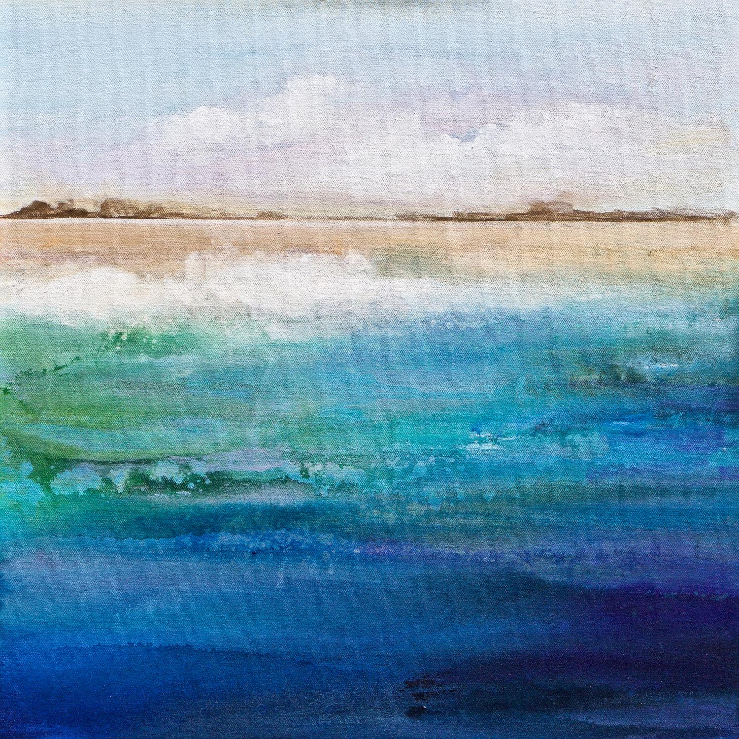 Shoreline by Karen Hale on GIANT ART - multicolor coastal; landscapes