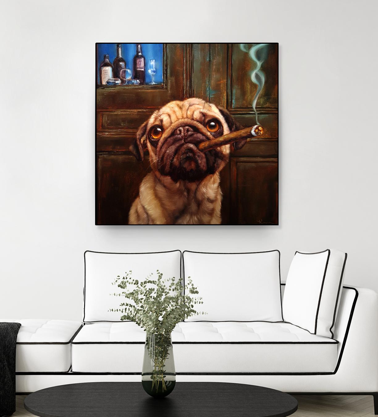 Uptown Pug by Lucia Heffernan on GIANT ART - multicolor urban/pop surrealism; animals