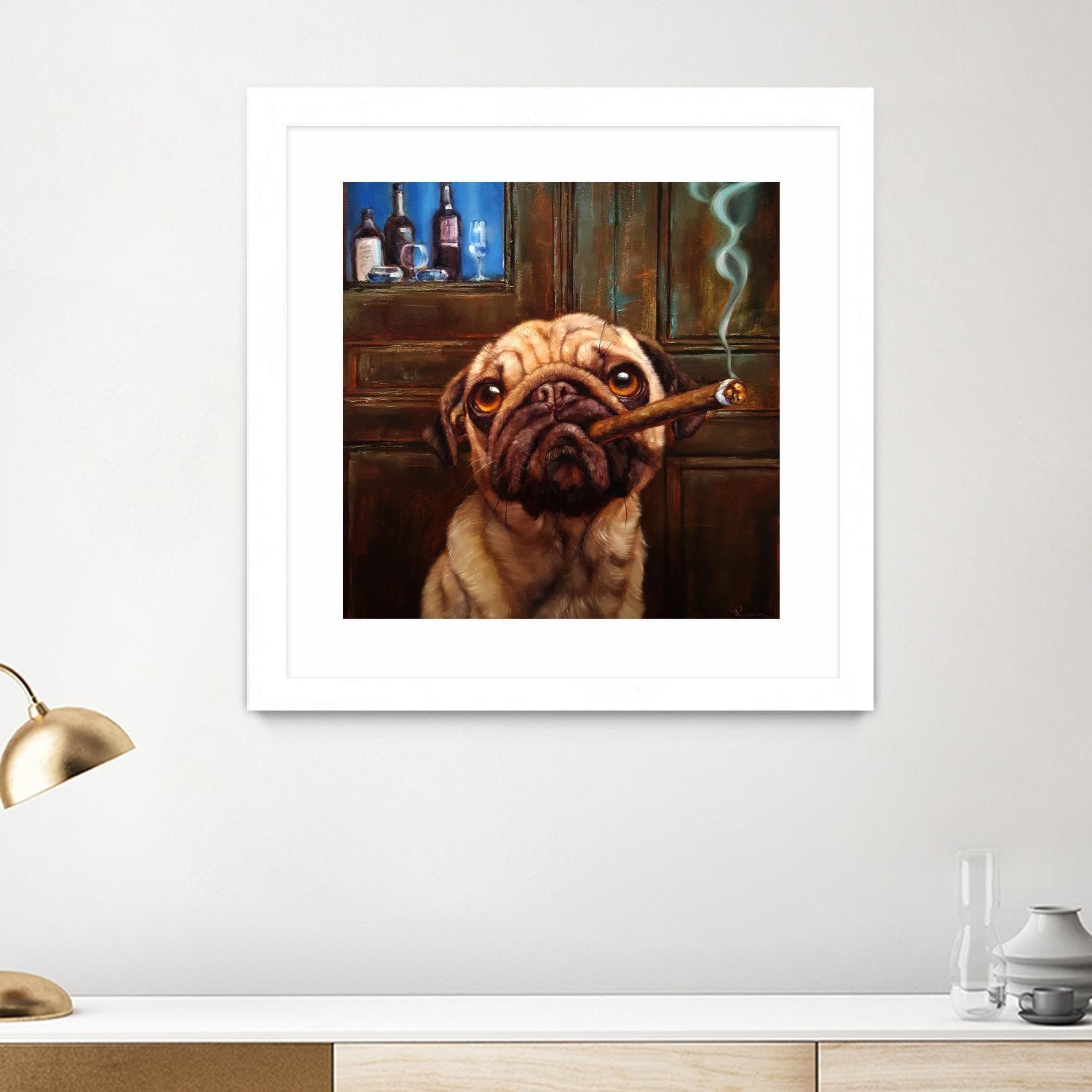 Uptown Pug by Lucia Heffernan on GIANT ART - multicolor urban/pop surrealism; animals