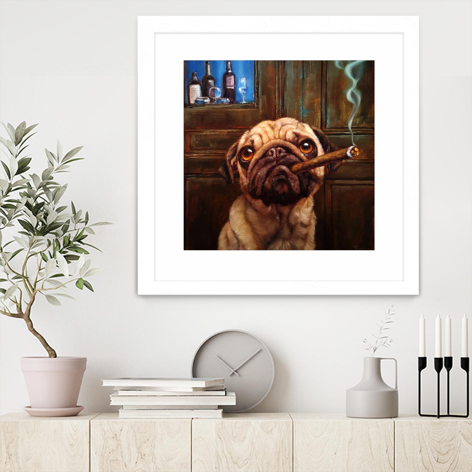 Uptown Pug by Lucia Heffernan on GIANT ART - multicolor urban/pop surrealism; animals