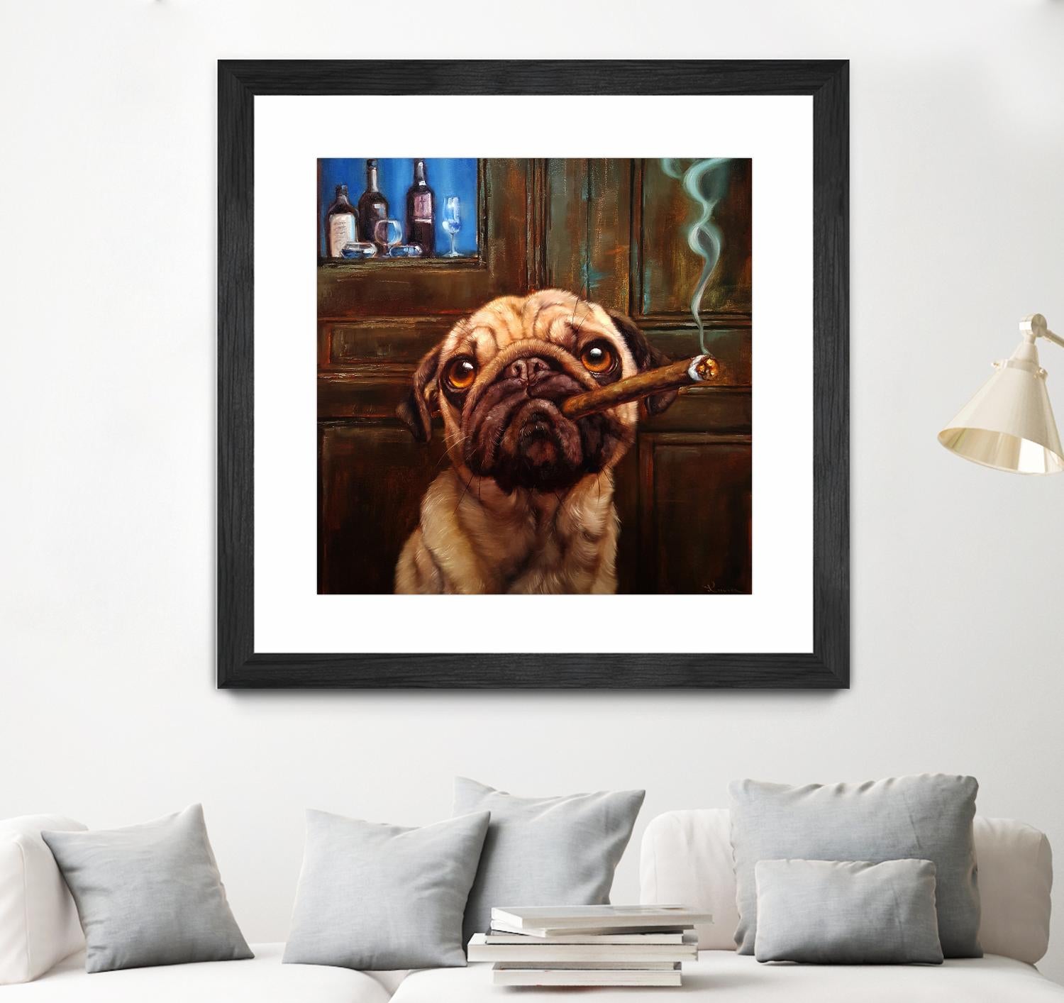 Uptown Pug by Lucia Heffernan on GIANT ART - multicolor urban/pop surrealism; animals