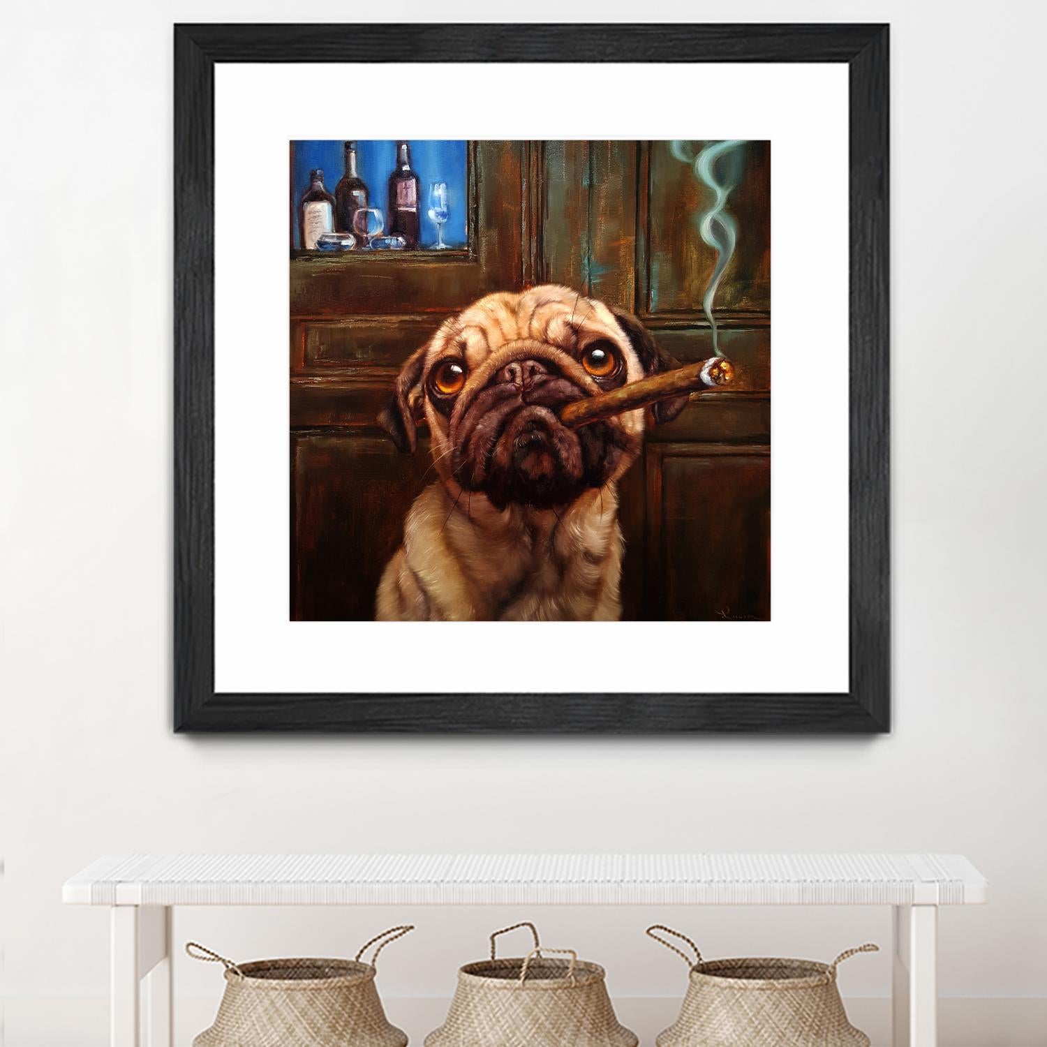Uptown Pug by Lucia Heffernan on GIANT ART - multicolor urban/pop surrealism; animals