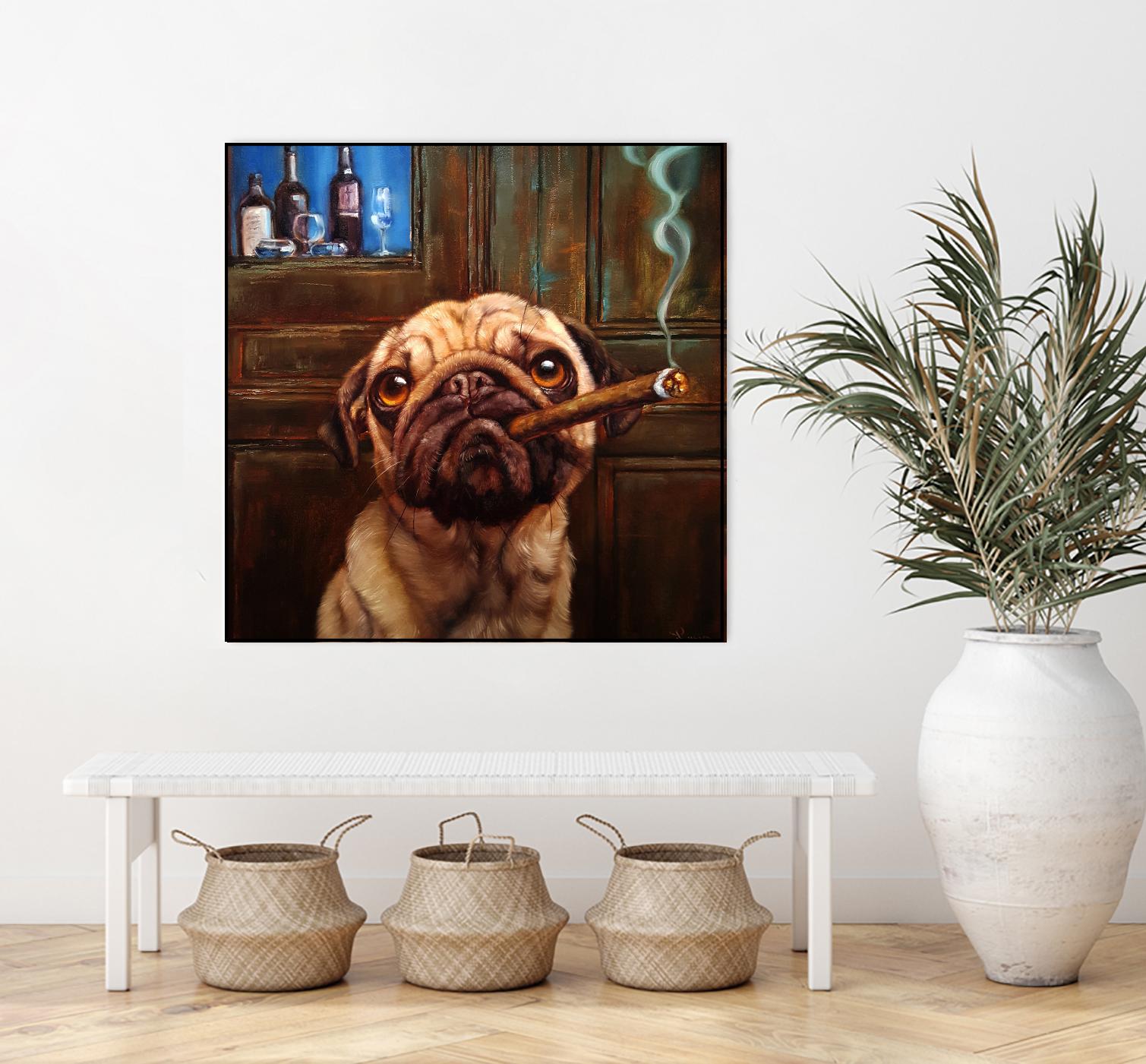 Uptown Pug by Lucia Heffernan on GIANT ART - multicolor urban/pop surrealism; animals