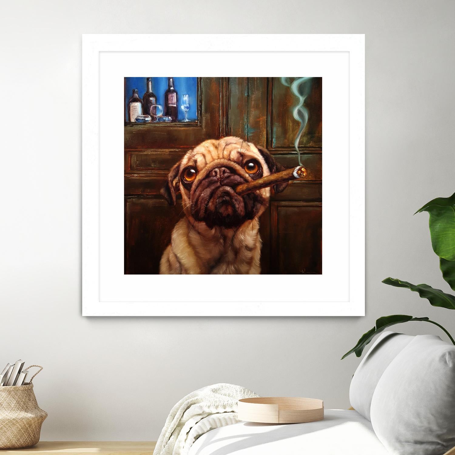 Uptown Pug by Lucia Heffernan on GIANT ART - multicolor urban/pop surrealism; animals