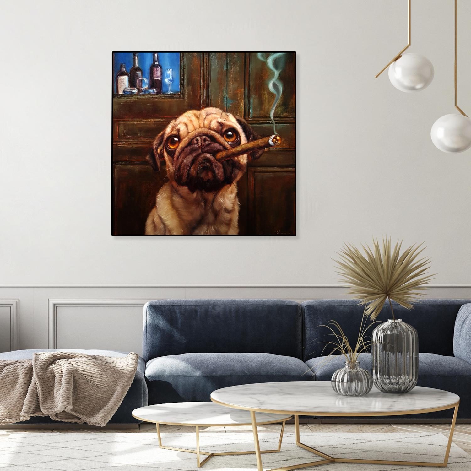 Uptown Pug by Lucia Heffernan on GIANT ART - multicolor urban/pop surrealism; animals