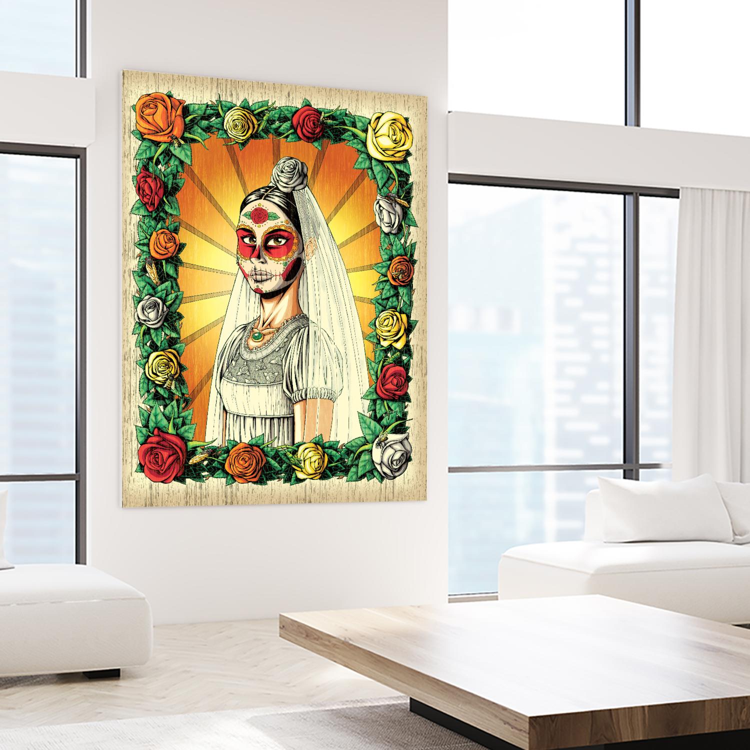Muerta Bride by Nicholas Ivins on GIANT ART - multicolor urban/pop surrealism; ethnic