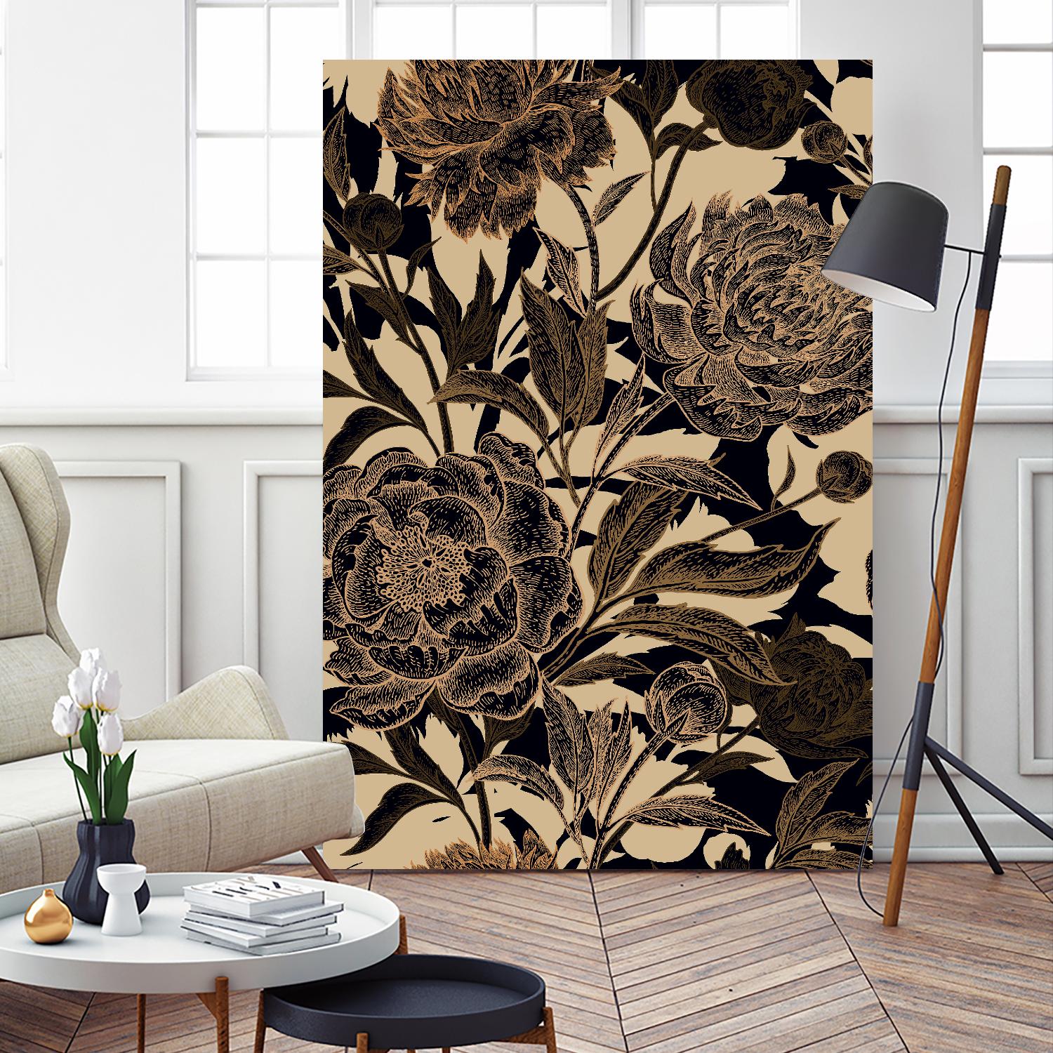 Golden Rose II by Incado on GIANT ART - multicolor floral/still life; design/type
