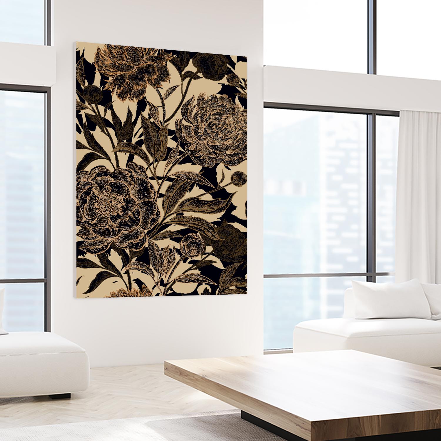 Golden Rose II by Incado on GIANT ART - multicolor floral/still life; design/type