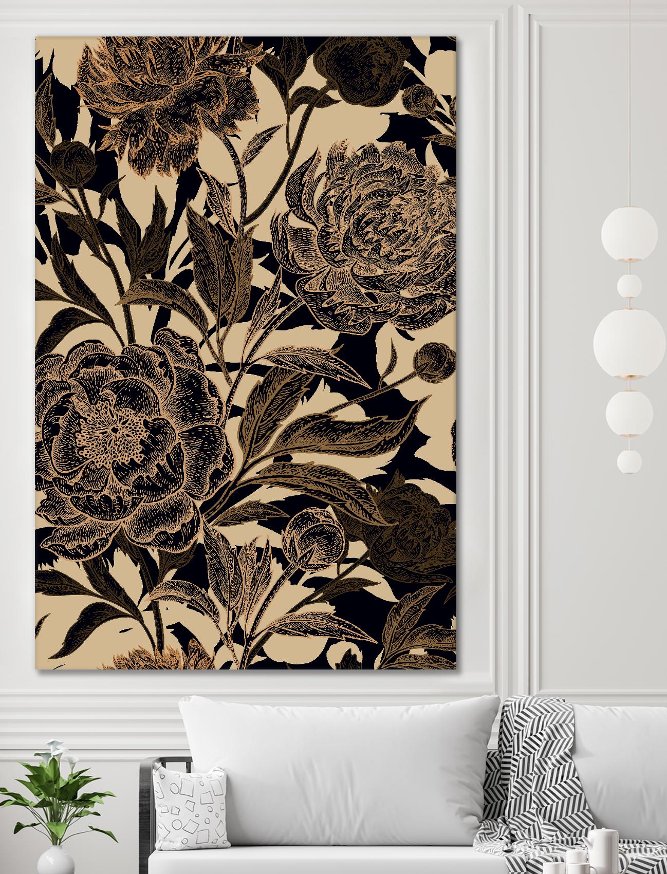Golden Rose II by Incado on GIANT ART - multicolor floral/still life; design/type