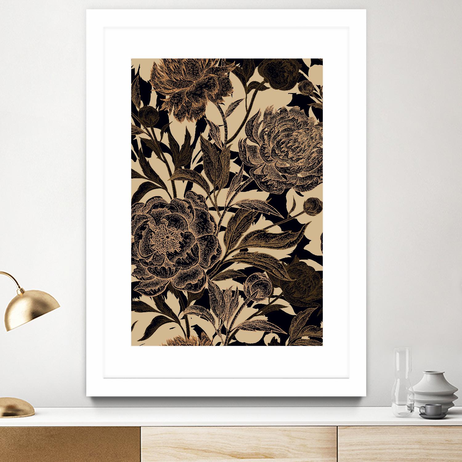 Golden Rose II by Incado on GIANT ART - multicolor floral/still life; design/type