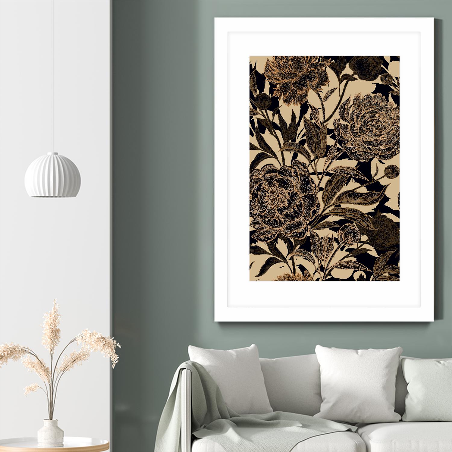 Golden Rose II by Incado on GIANT ART - multicolor floral/still life; design/type