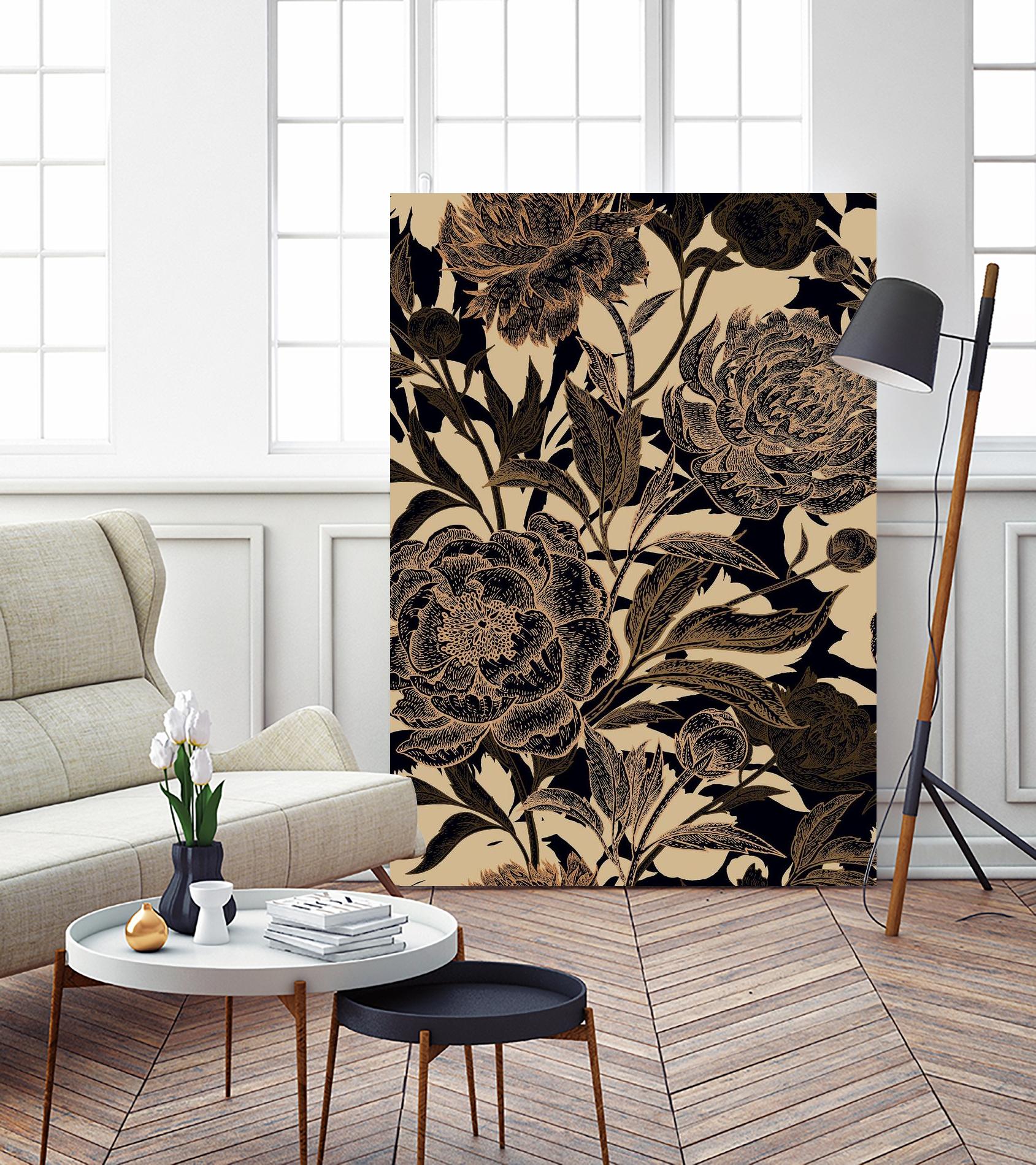 Golden Rose II by Incado on GIANT ART - multicolor floral/still life; design/type