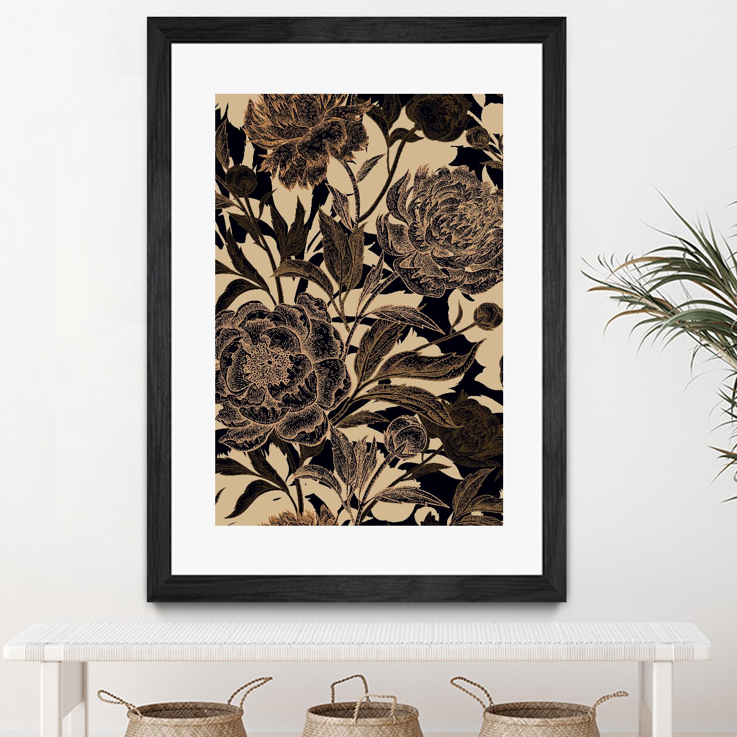 Golden Rose II by Incado on GIANT ART - multicolor floral/still life; design/type