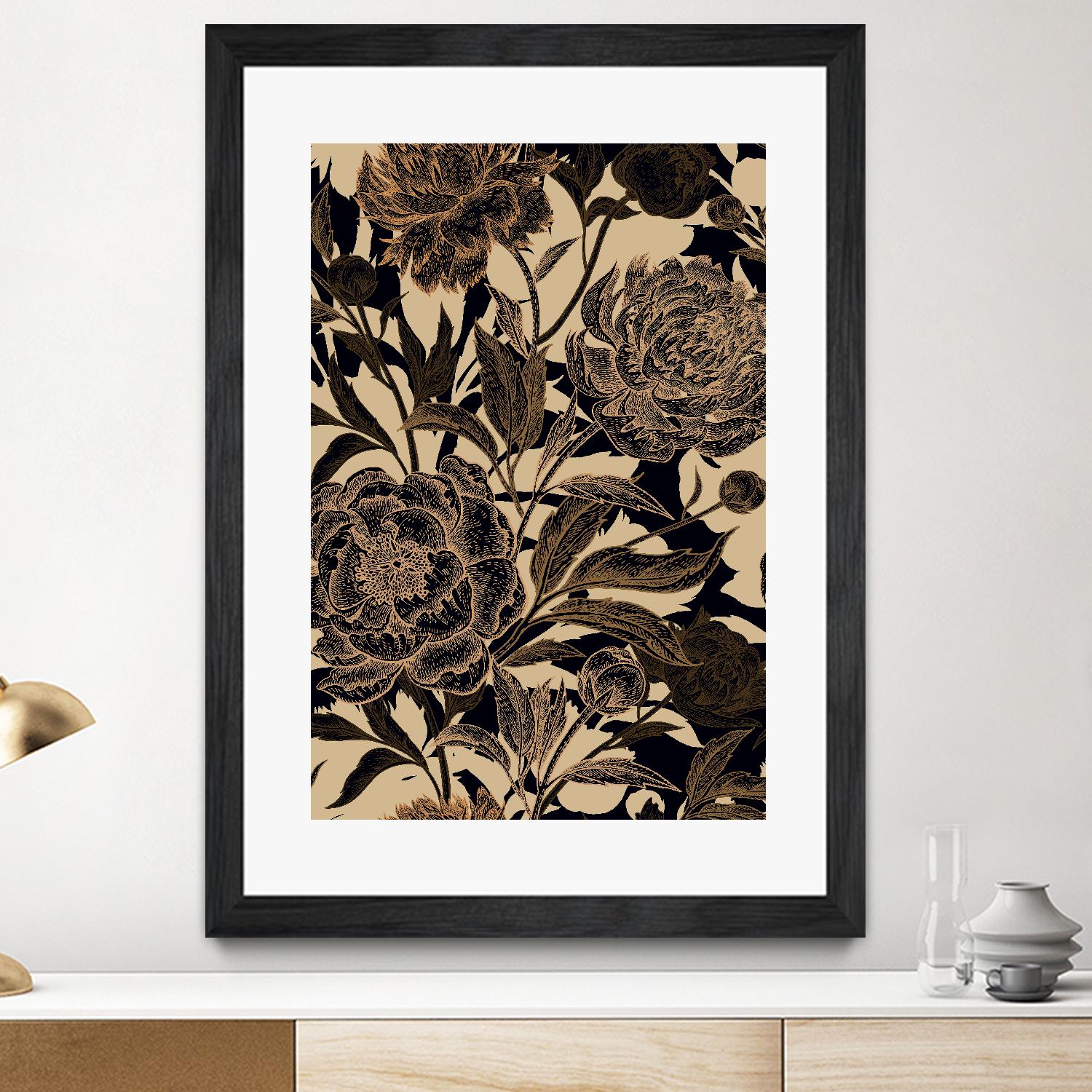 Golden Rose II by Incado on GIANT ART - multicolor floral/still life; design/type