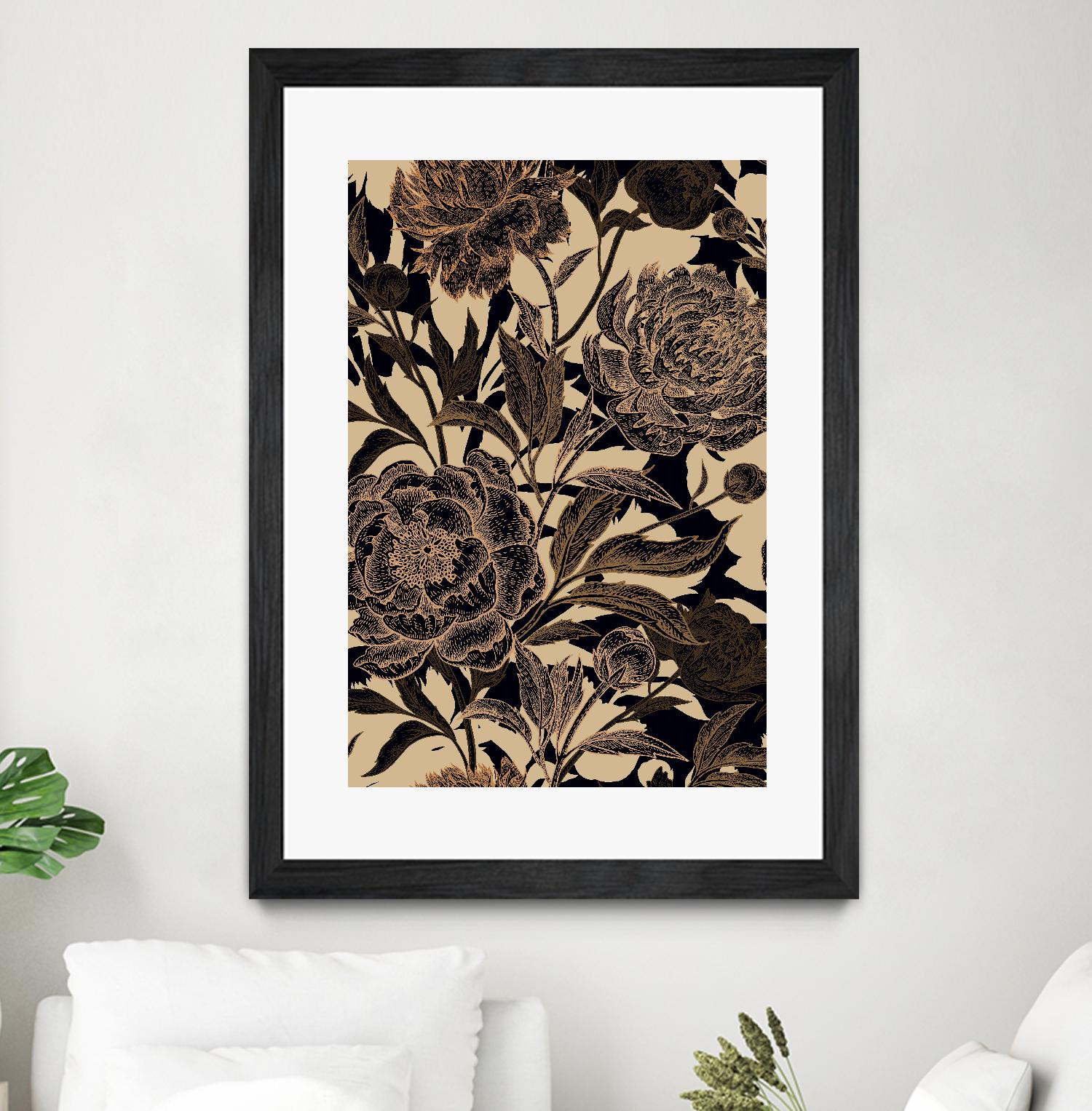 Golden Rose II by Incado on GIANT ART - multicolor floral/still life; design/type