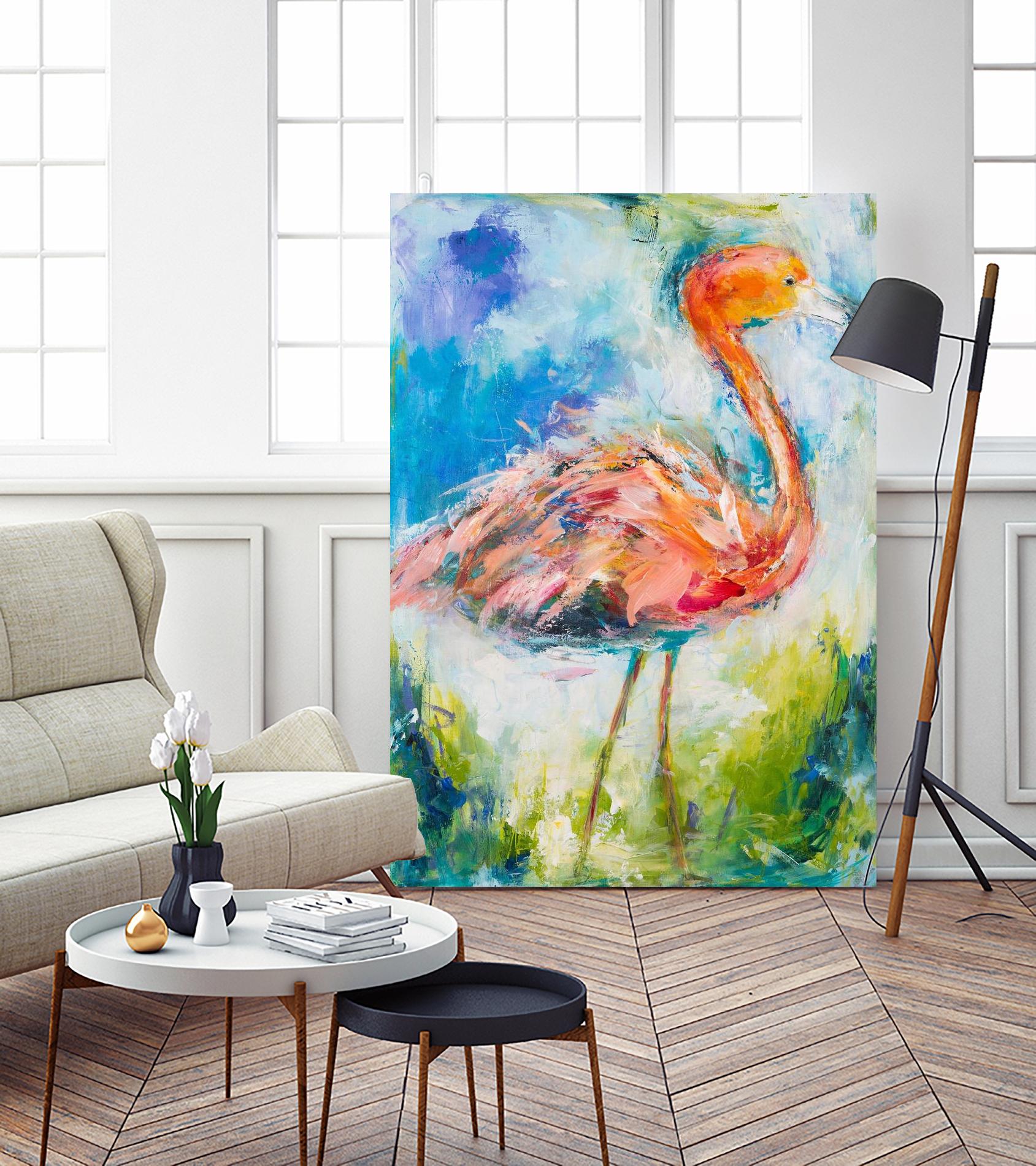 Pretty in Pink No. 2 by Hilma Koelman on GIANT ART - multicolor animals; contemporary