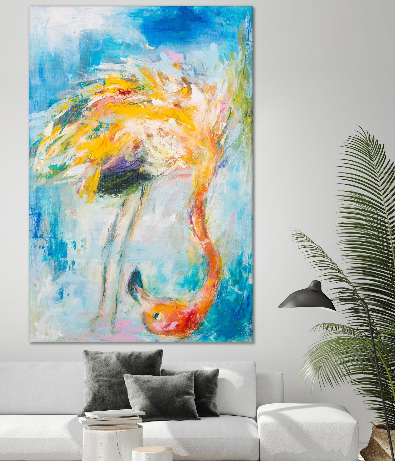 Pretty in Pink No. 3 by Hilma Koelman on GIANT ART - multicolor animals; contemporary