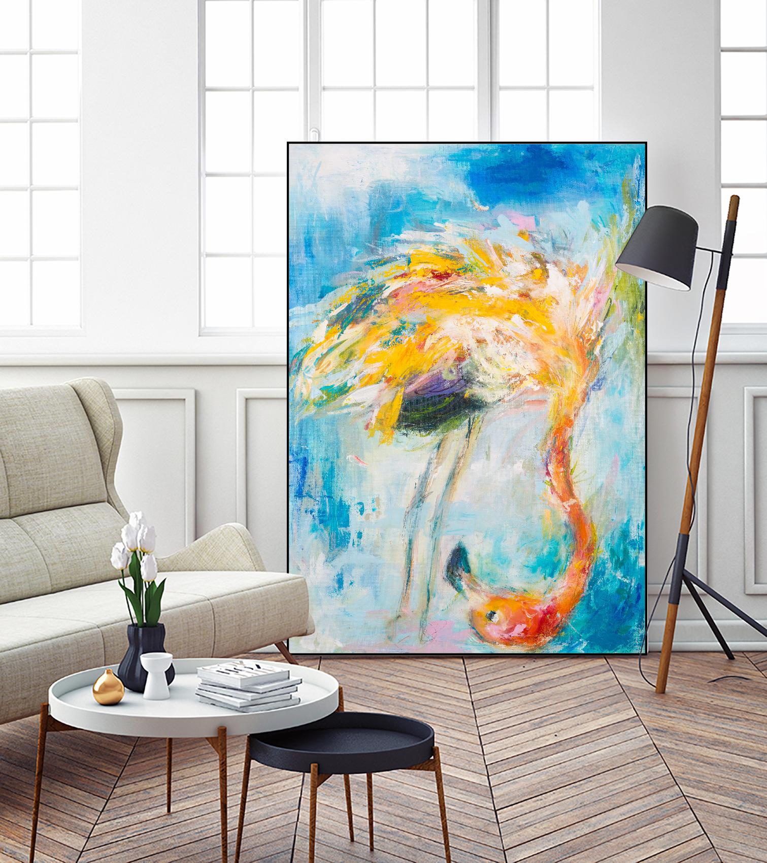 Pretty in Pink No. 3 by Hilma Koelman on GIANT ART - multicolor animals; contemporary