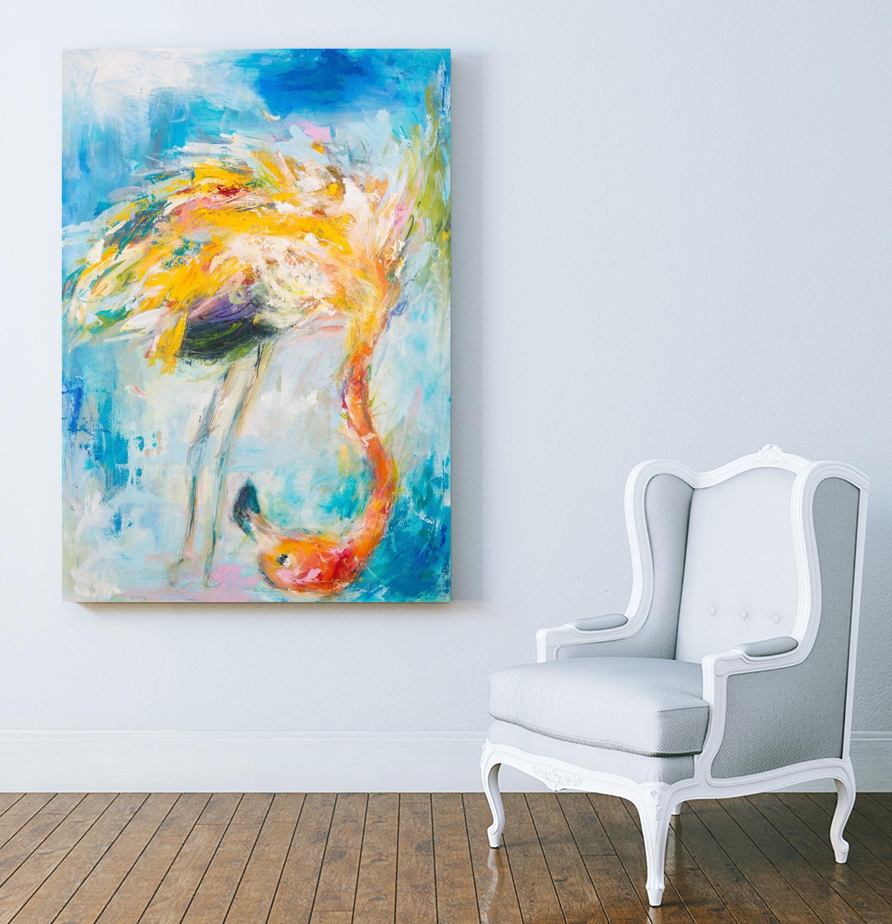 Pretty in Pink No. 3 by Hilma Koelman on GIANT ART - multicolor animals; contemporary