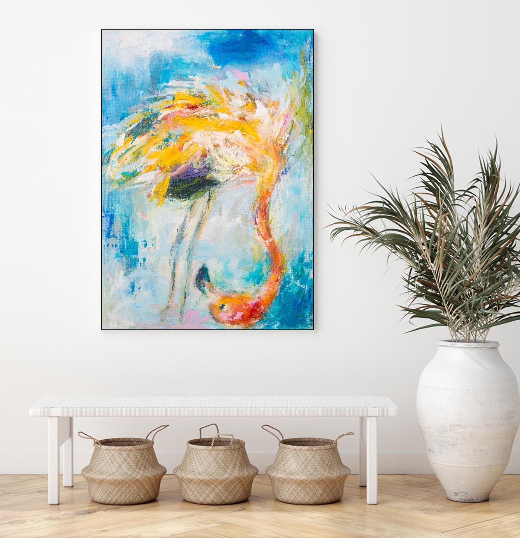 Pretty in Pink No. 3 by Hilma Koelman on GIANT ART - multicolor animals; contemporary