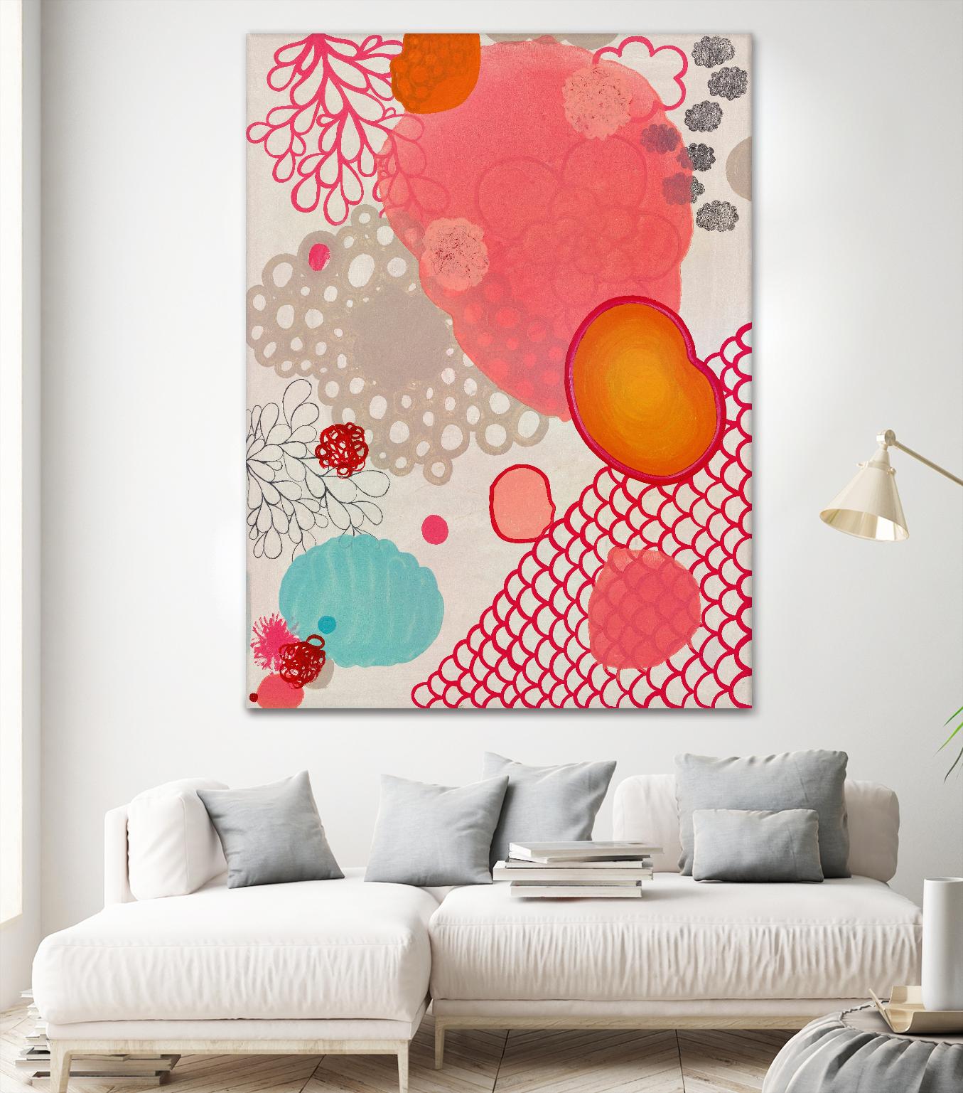 Pink Dragon Bubblegum by Maggie Kleinpeter on GIANT ART - multicolor abstracts; contemporary