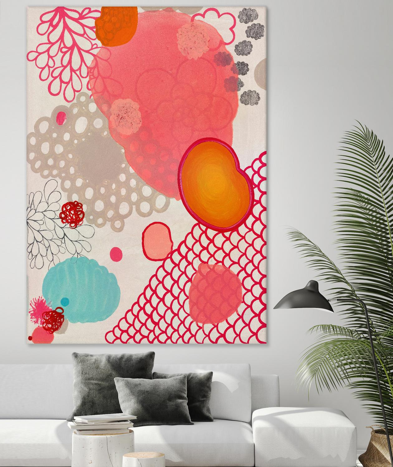 Pink Dragon Bubblegum by Maggie Kleinpeter on GIANT ART - multicolor abstracts; contemporary