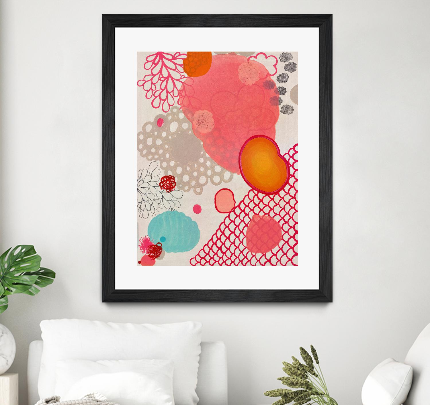 Pink Dragon Bubblegum by Maggie Kleinpeter on GIANT ART - multicolor abstracts; contemporary