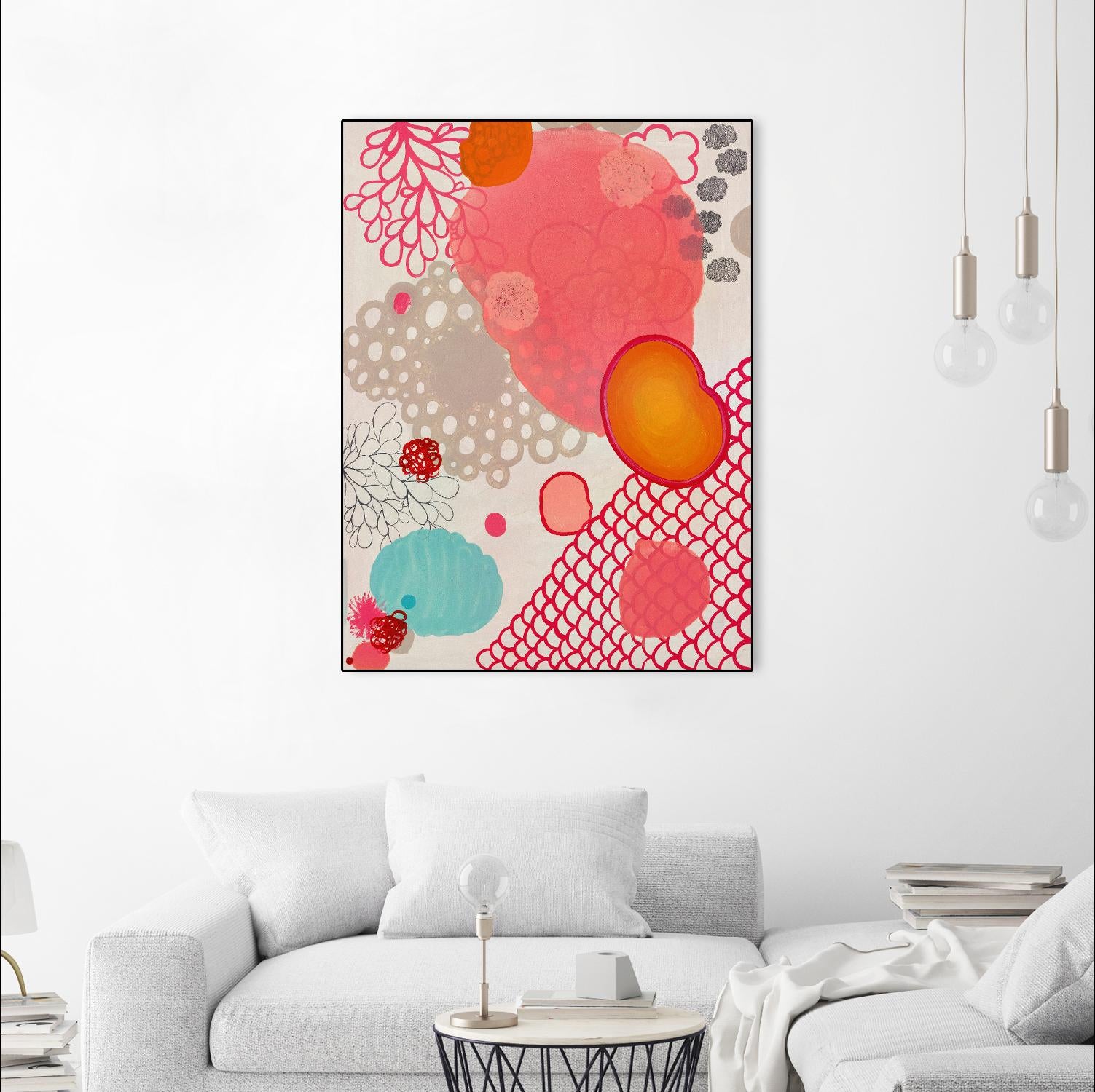 Pink Dragon Bubblegum by Maggie Kleinpeter on GIANT ART - multicolor abstracts; contemporary