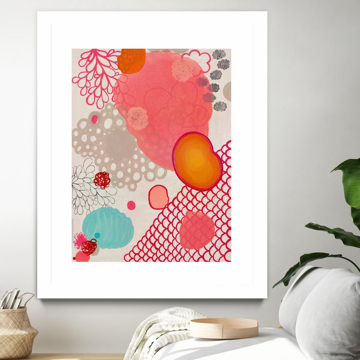 Pink Dragon Bubblegum by Maggie Kleinpeter on GIANT ART - multicolor abstracts; contemporary