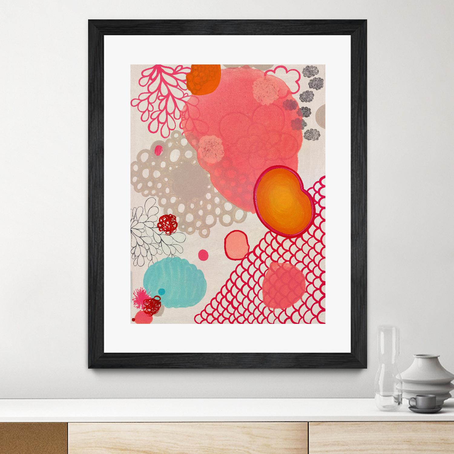 Pink Dragon Bubblegum by Maggie Kleinpeter on GIANT ART - multicolor abstracts; contemporary