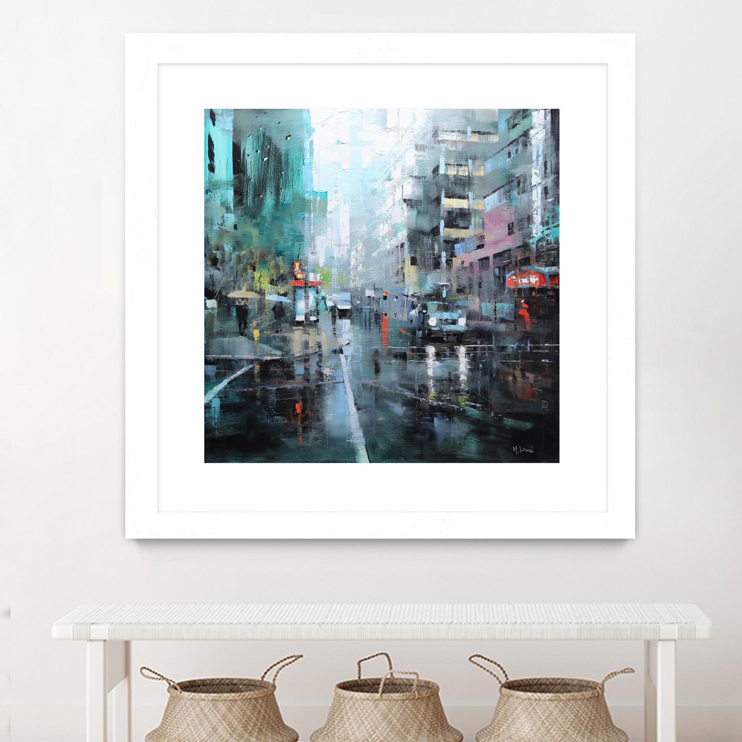 Montreal Turquoise Rain by Mark Lague on GIANT ART - multicolor landscapes