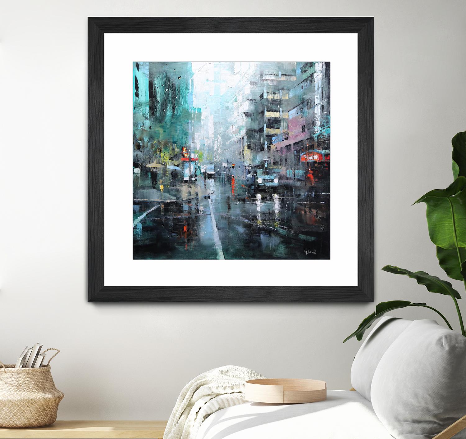 Montreal Turquoise Rain by Mark Lague on GIANT ART - multicolor landscapes