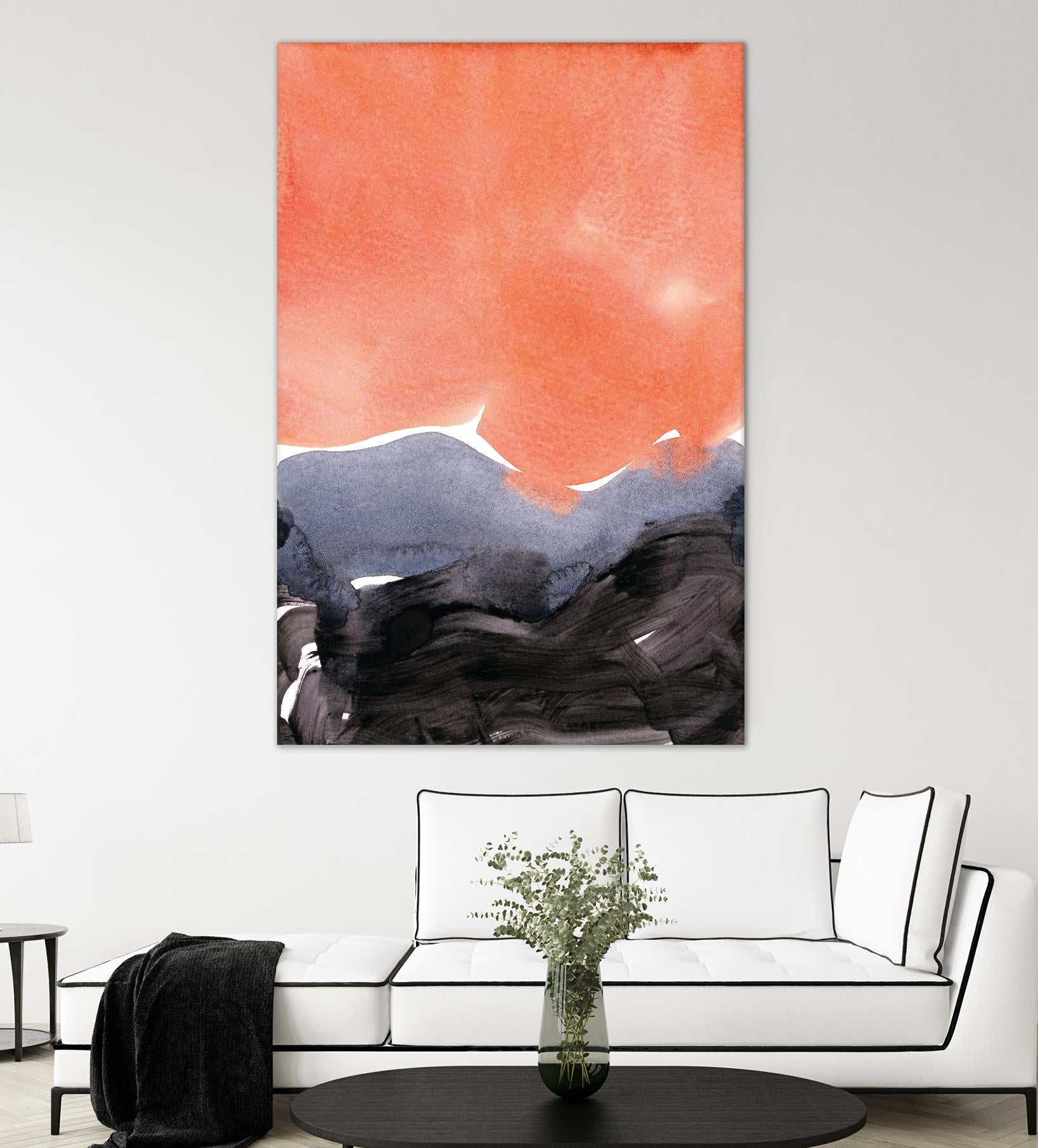 Orange Blue Graphite by Iris Lehnhardt on GIANT ART - multicolor contemporary; abstracts