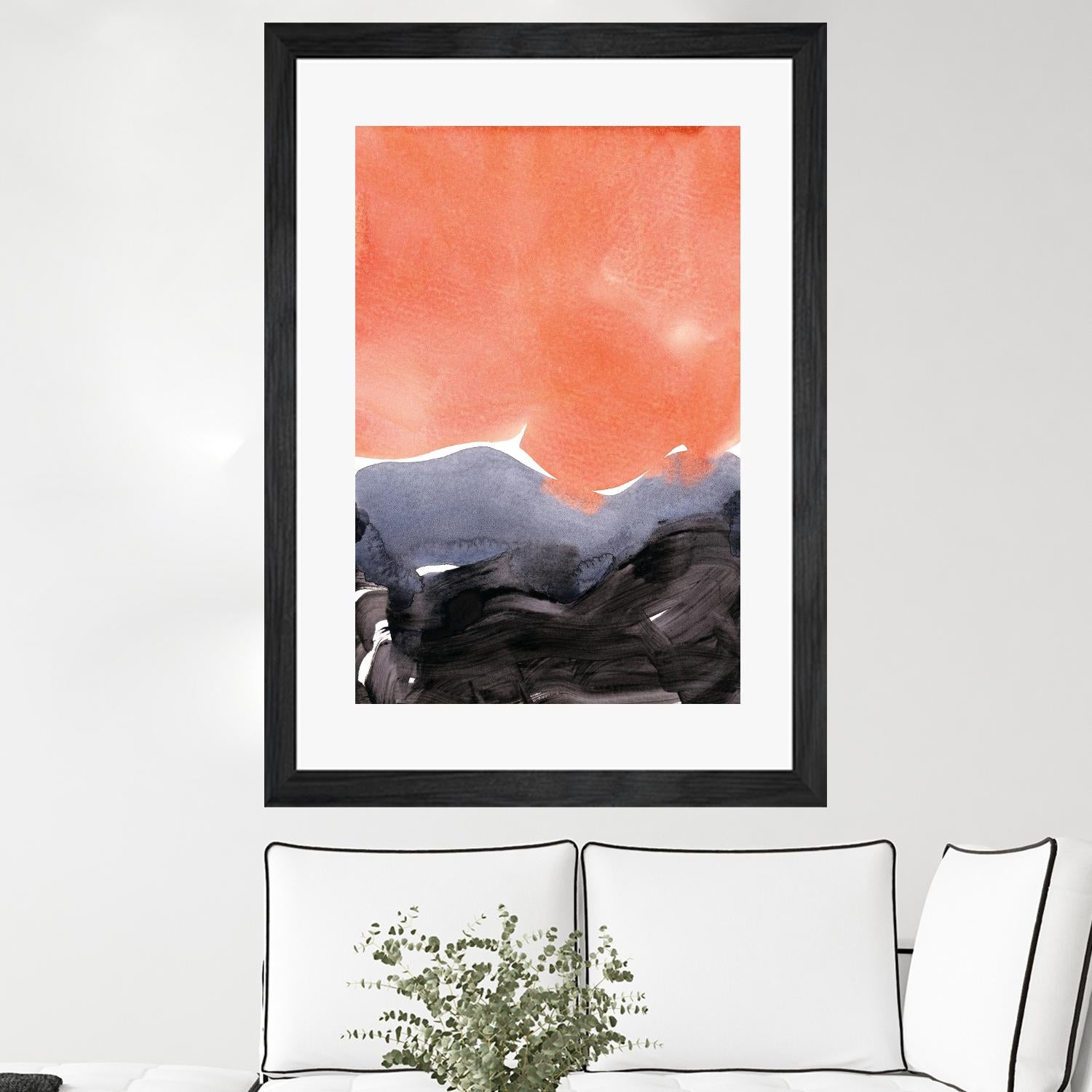 Orange Blue Graphite by Iris Lehnhardt on GIANT ART - multicolor contemporary; abstracts