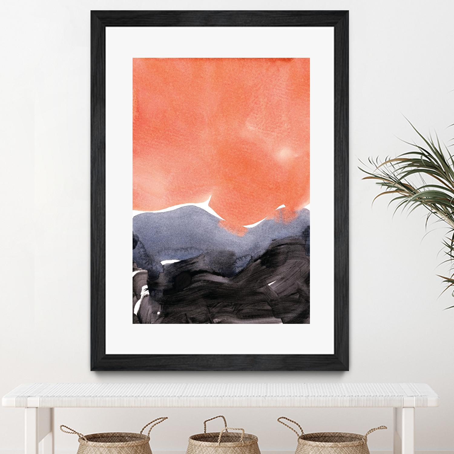 Orange Blue Graphite by Iris Lehnhardt on GIANT ART - multicolor contemporary; abstracts