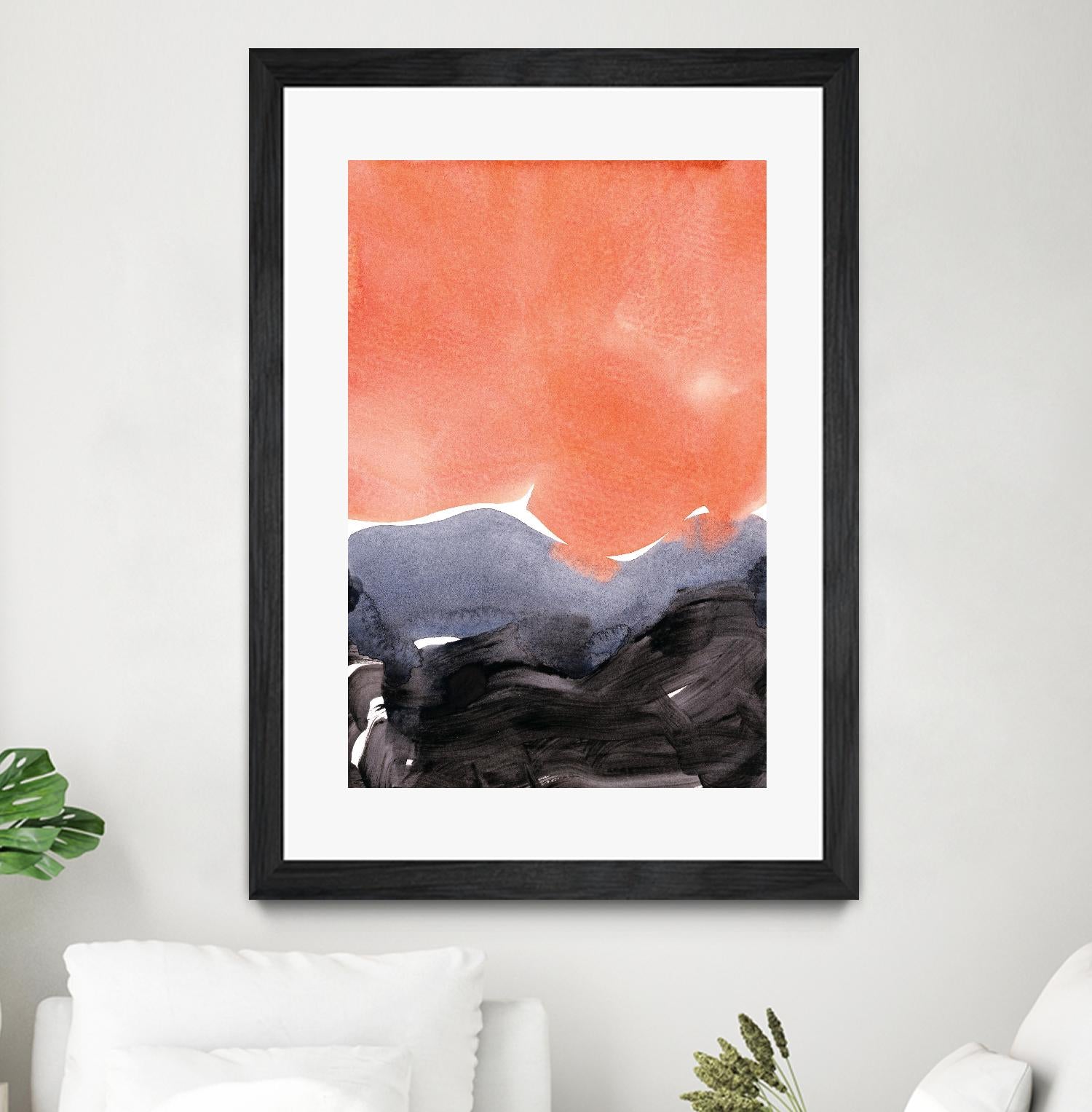 Orange Blue Graphite by Iris Lehnhardt on GIANT ART - multicolor contemporary; abstracts