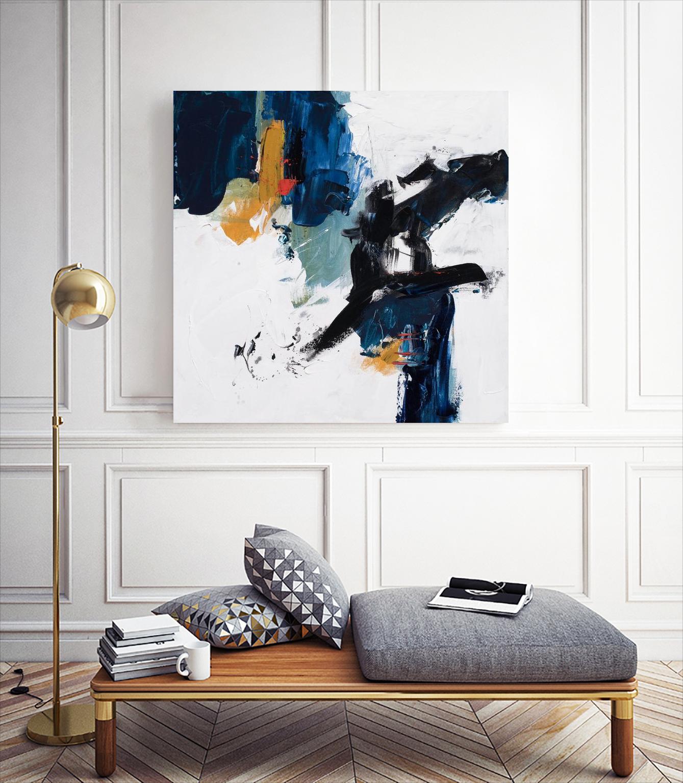 Go Big, Go Home by Suzanne McCourt on GIANT ART - blue contemporary contemporary