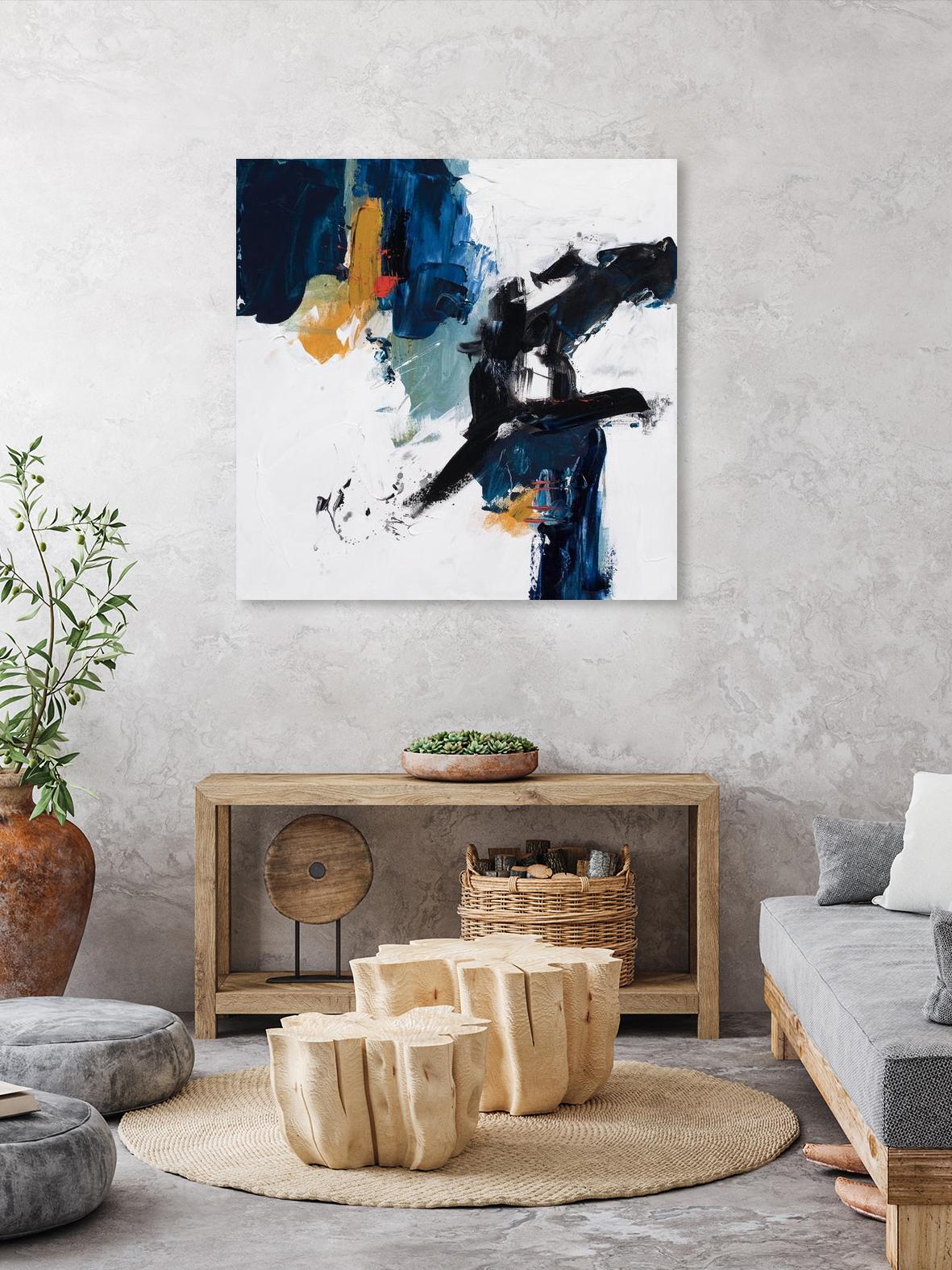 Go Big, Go Home by Suzanne McCourt on GIANT ART - blue contemporary contemporary