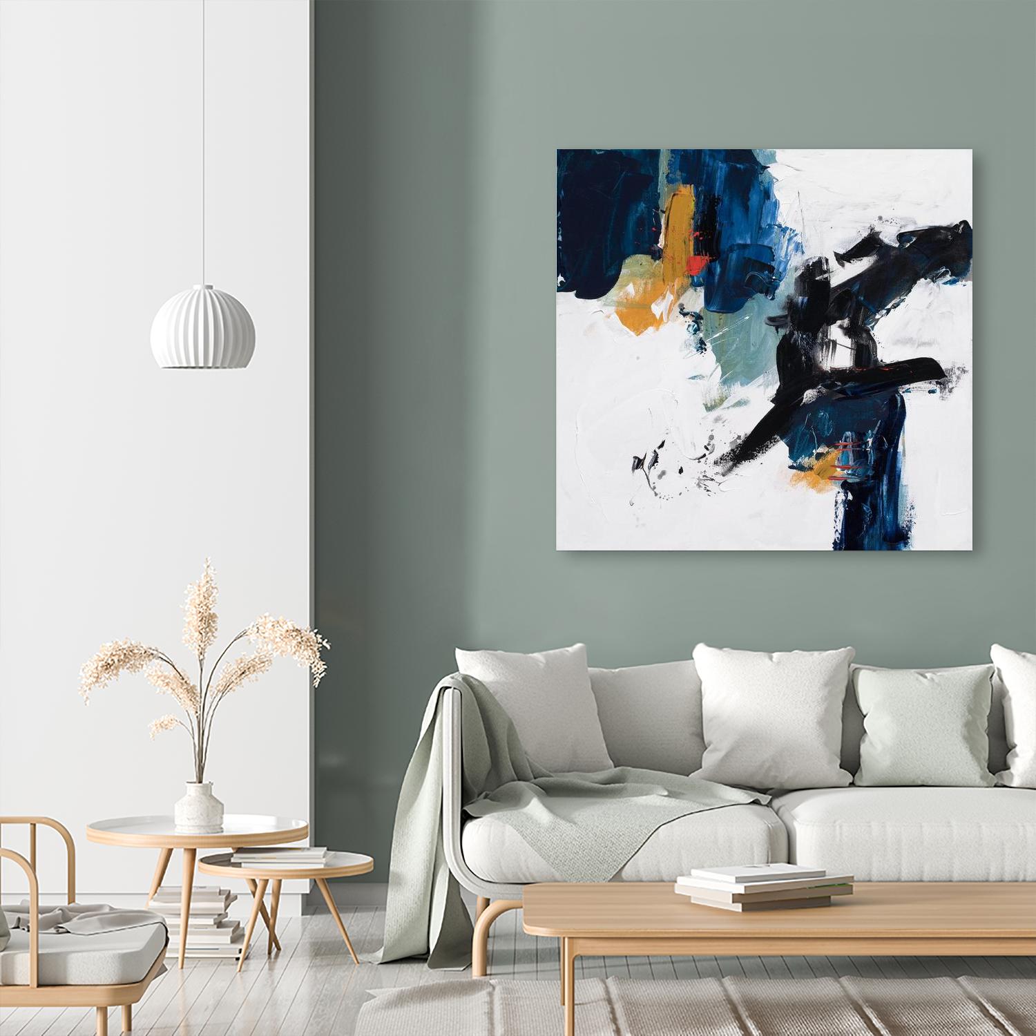 Go Big, Go Home by Suzanne McCourt on GIANT ART - blue contemporary contemporary